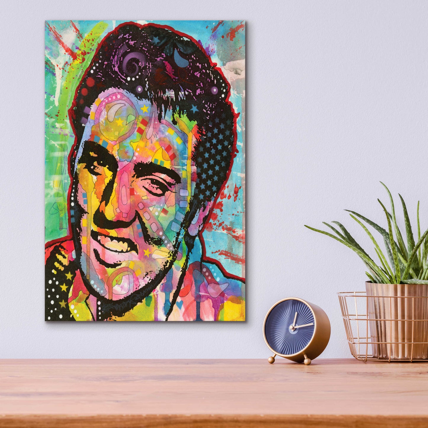 Epic Art 'Elvis' by Dean Russo, Acrylic Glass Wall Art,12x16