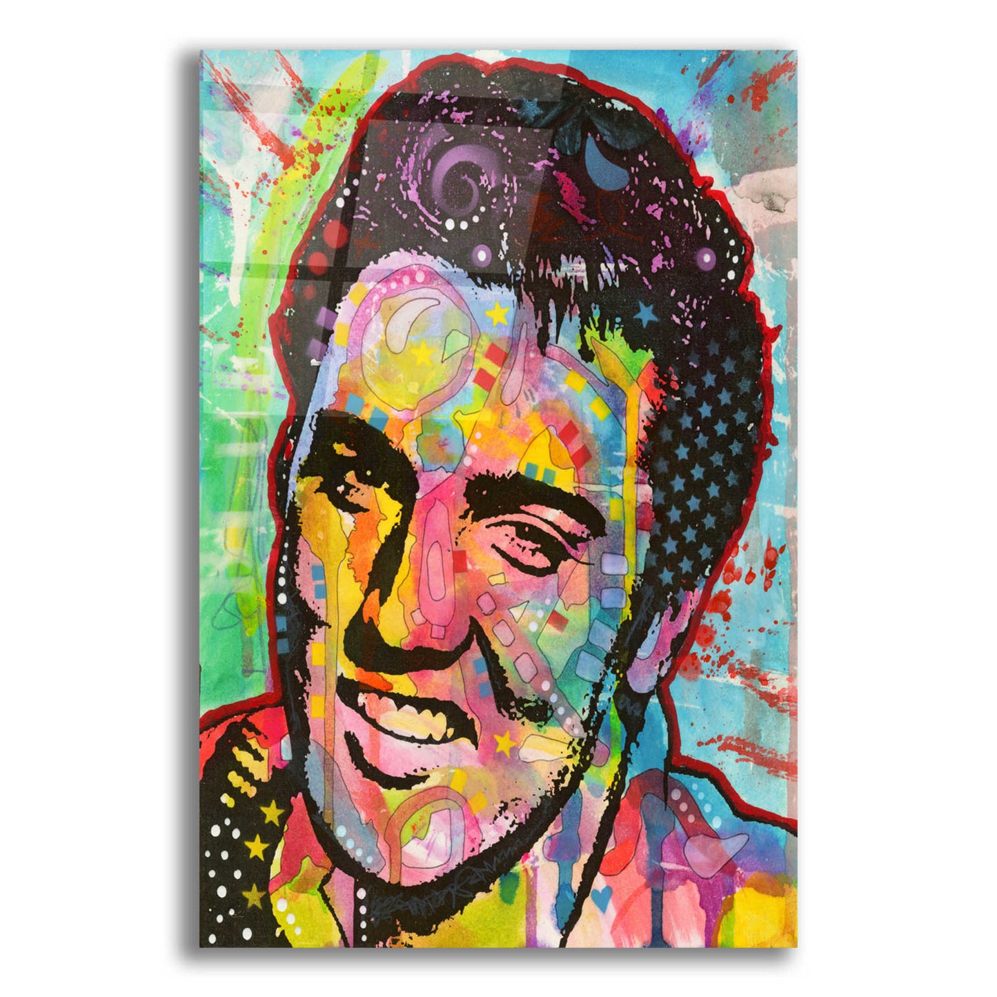 Epic Art 'Elvis' by Dean Russo, Acrylic Glass Wall Art,12x16