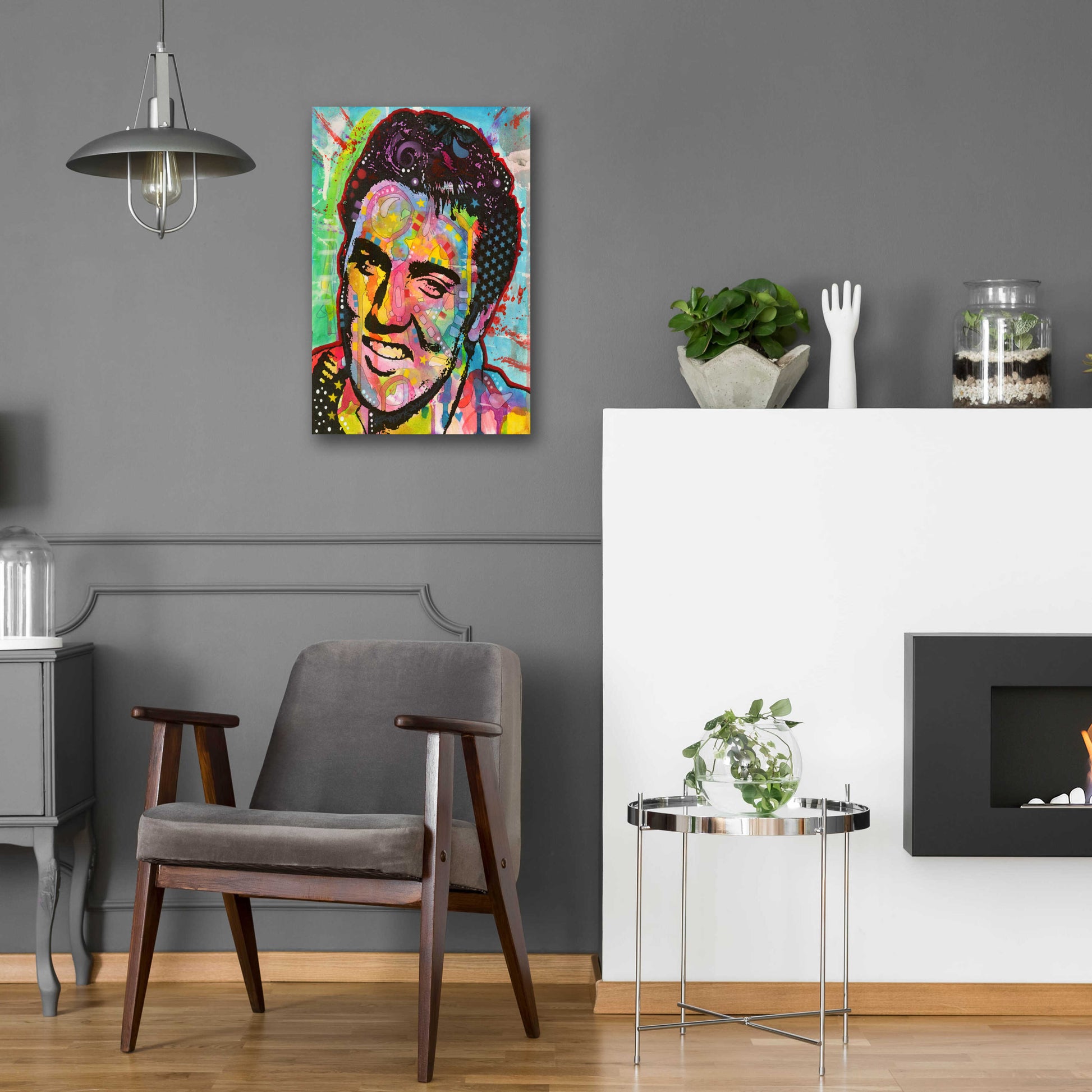 Epic Art 'Elvis' by Dean Russo, Acrylic Glass Wall Art,16x24