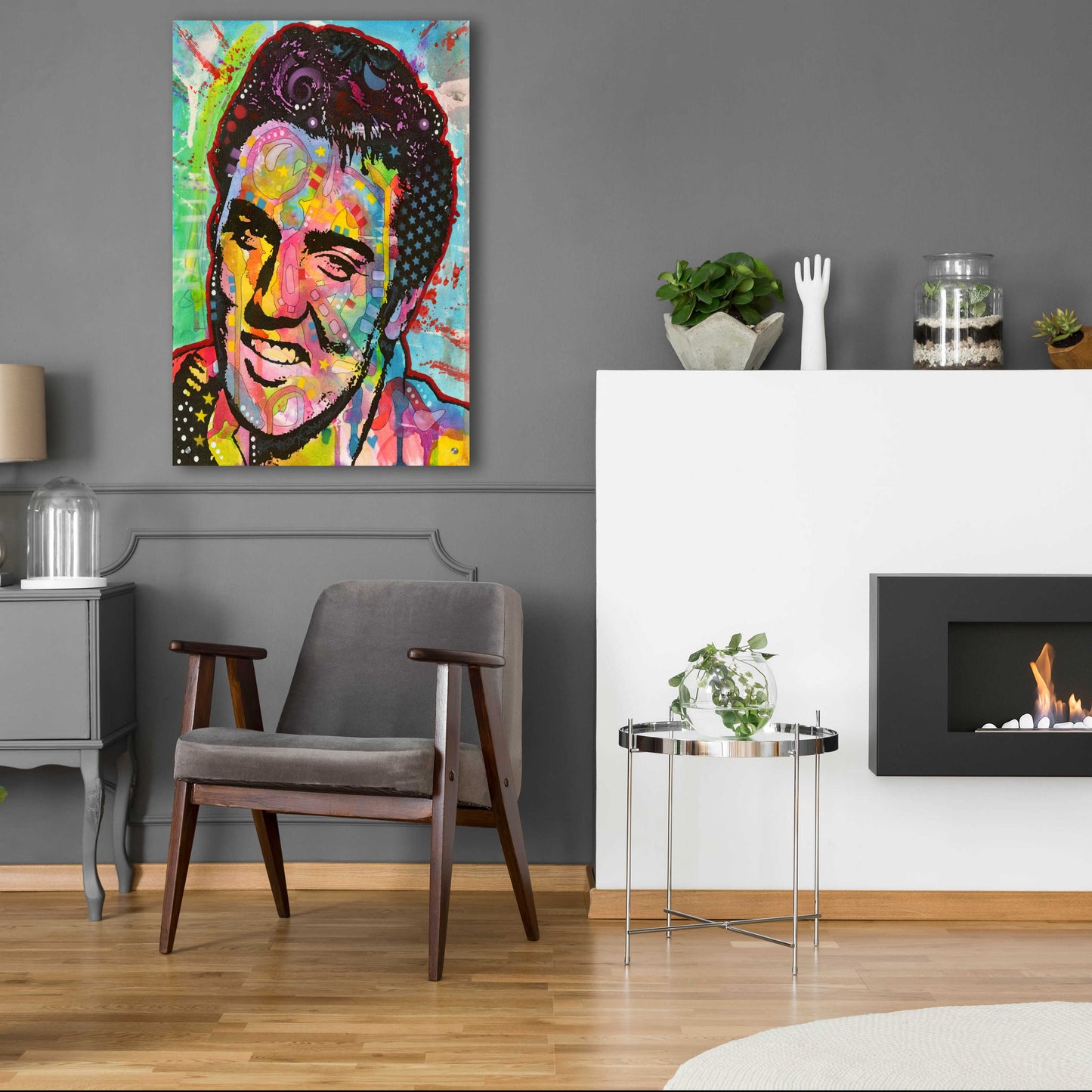 Epic Art 'Elvis' by Dean Russo, Acrylic Glass Wall Art,24x36