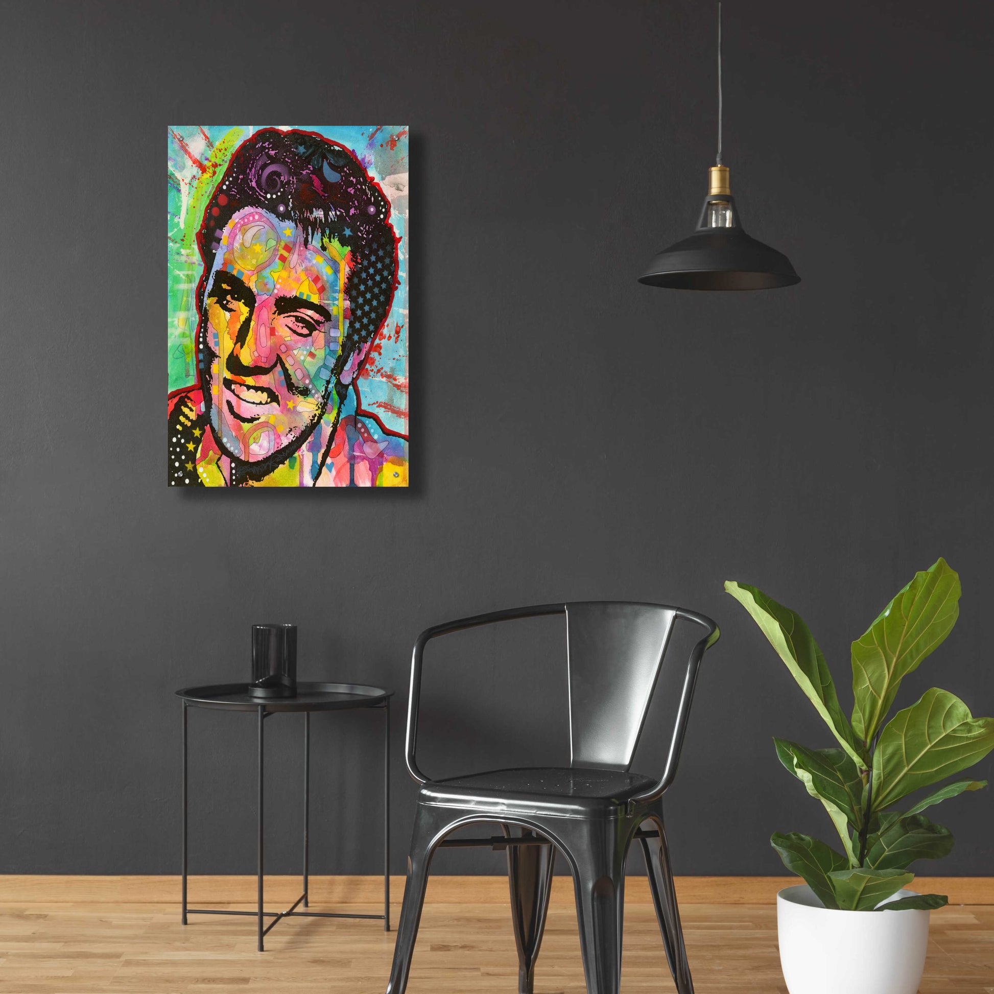 Epic Art 'Elvis' by Dean Russo, Acrylic Glass Wall Art,24x36