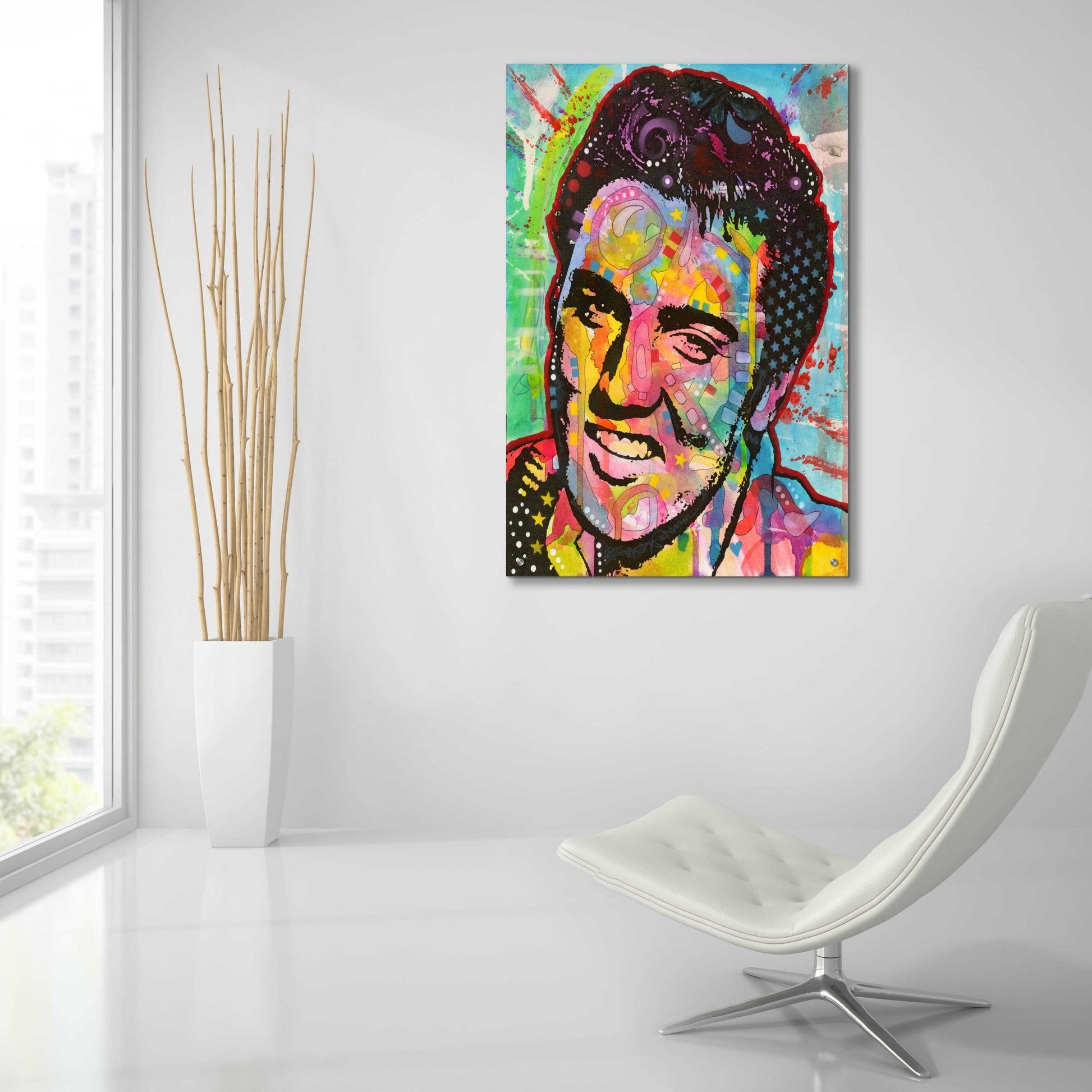 Epic Art 'Elvis' by Dean Russo, Acrylic Glass Wall Art,24x36