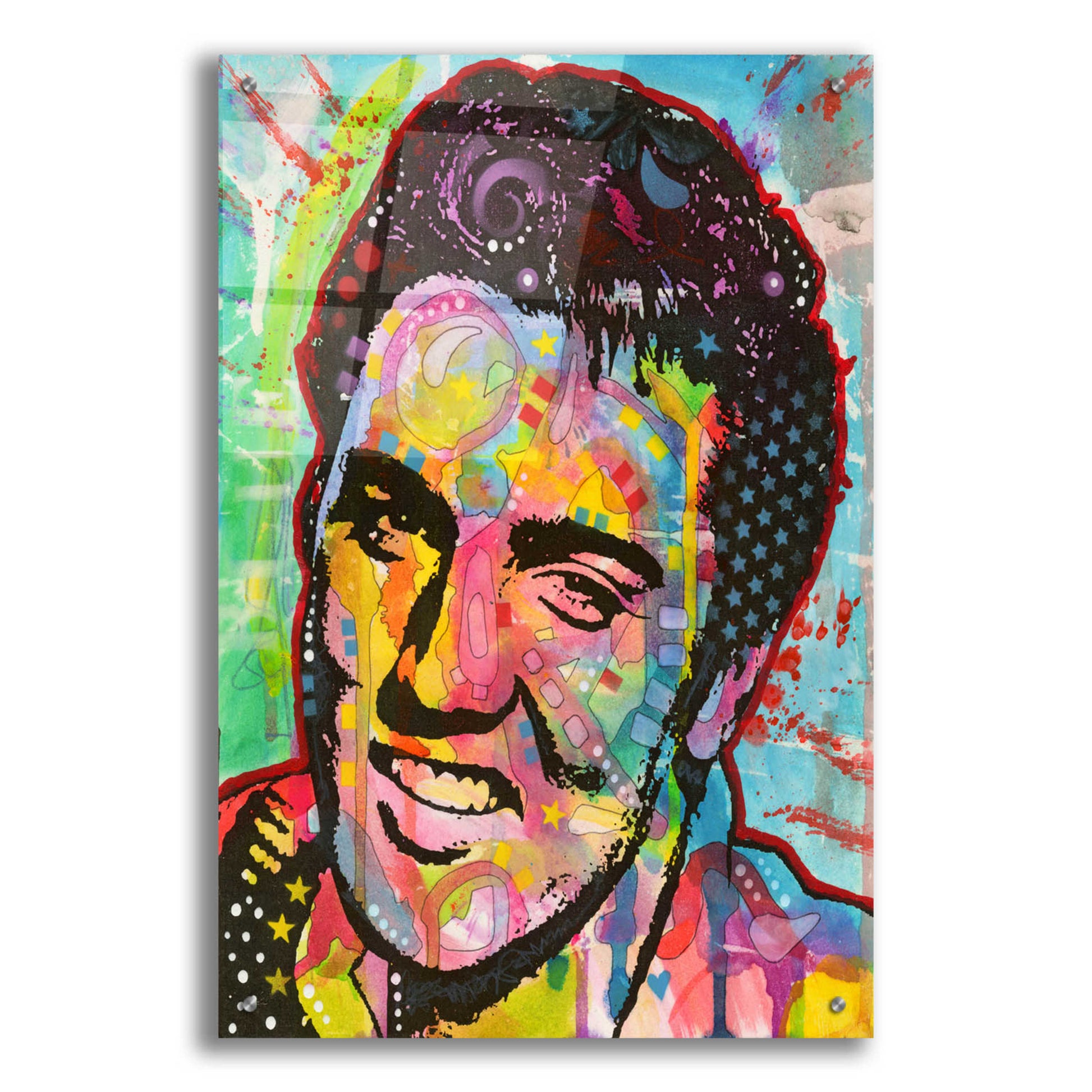 Epic Art 'Elvis' by Dean Russo, Acrylic Glass Wall Art,24x36