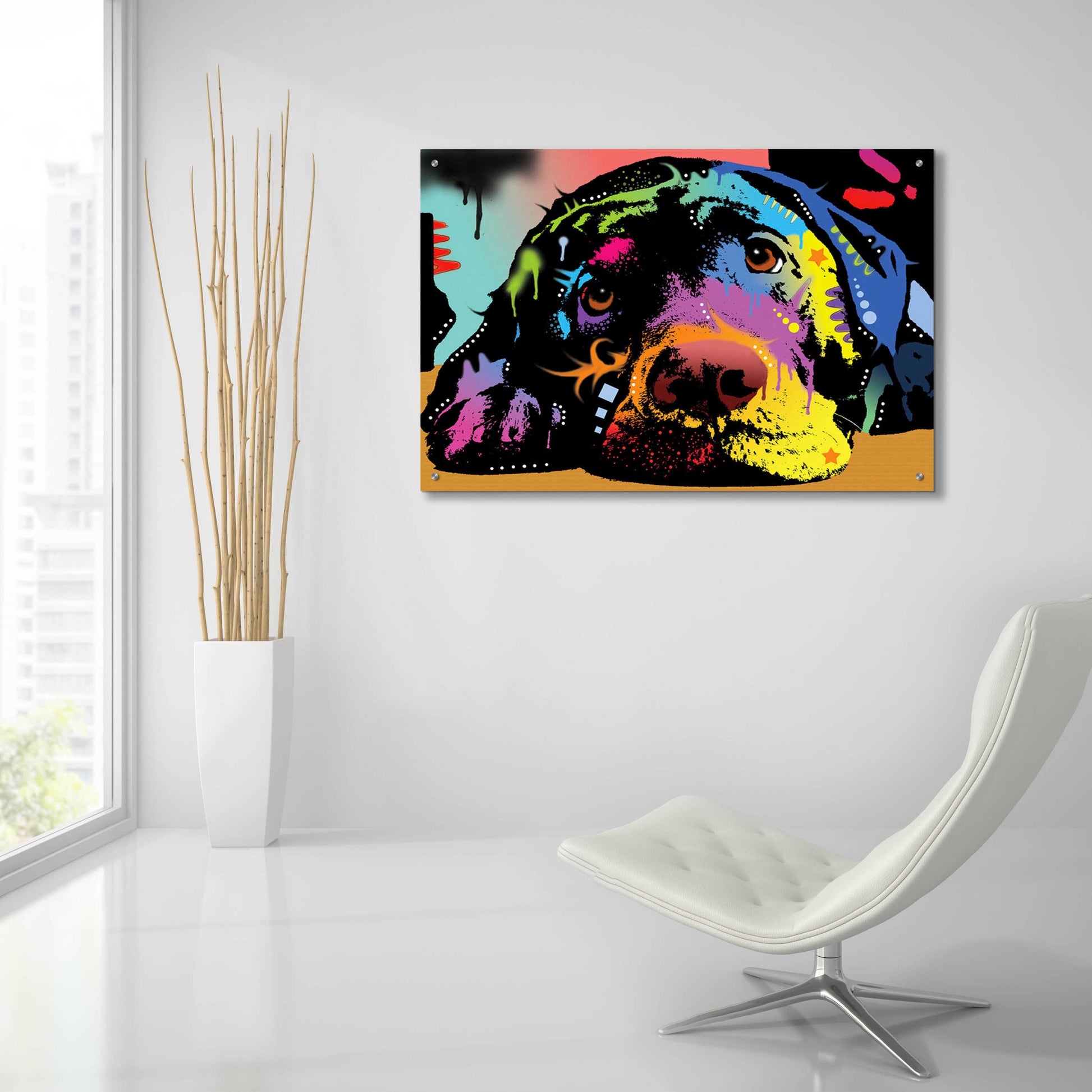 Epic Art 'Lying Lab' by Dean Russo, Acrylic Glass Wall Art,36x24