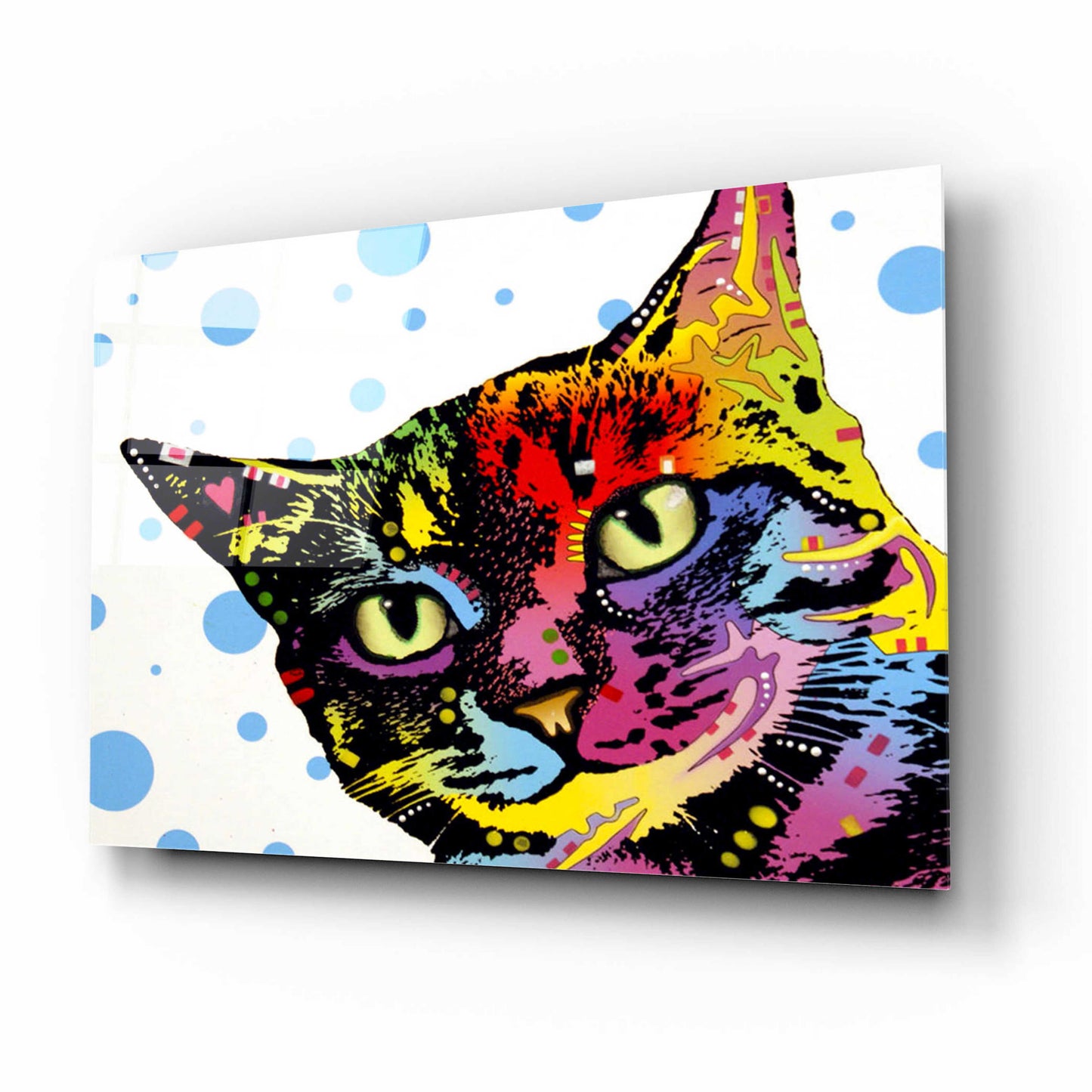 Epic Art 'The Pop Cat' by Dean Russo, Acrylic Glass Wall Art,16x12