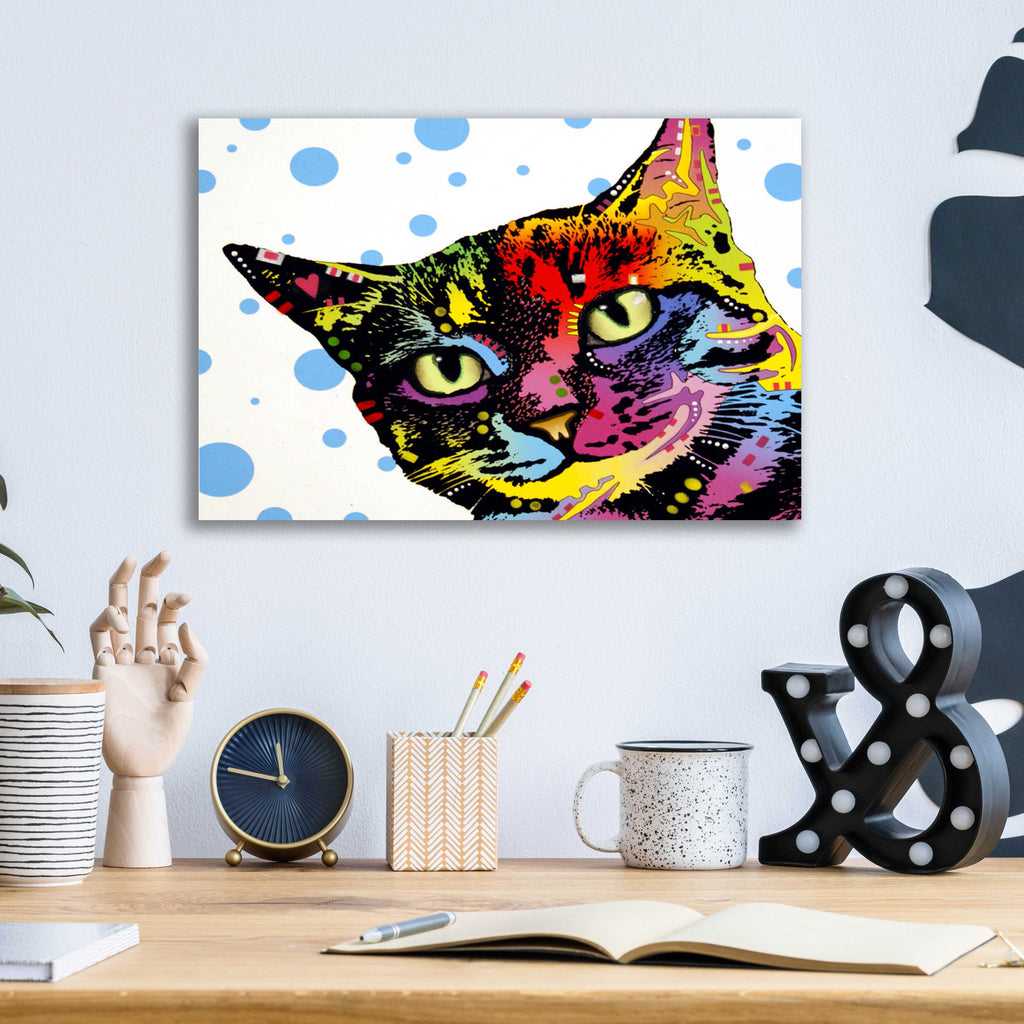 Epic Art 'The Pop Cat' by Dean Russo, Acrylic Glass Wall Art,16x12