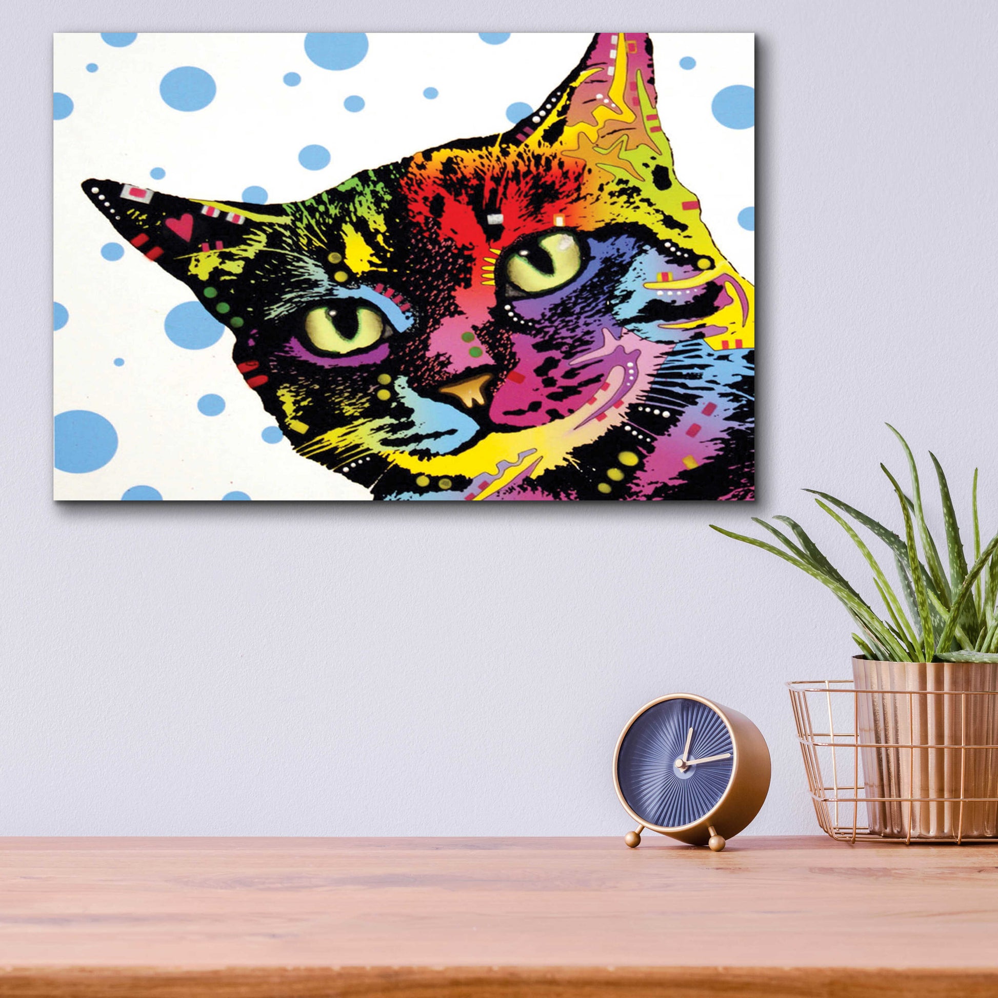 Epic Art 'The Pop Cat' by Dean Russo, Acrylic Glass Wall Art,16x12