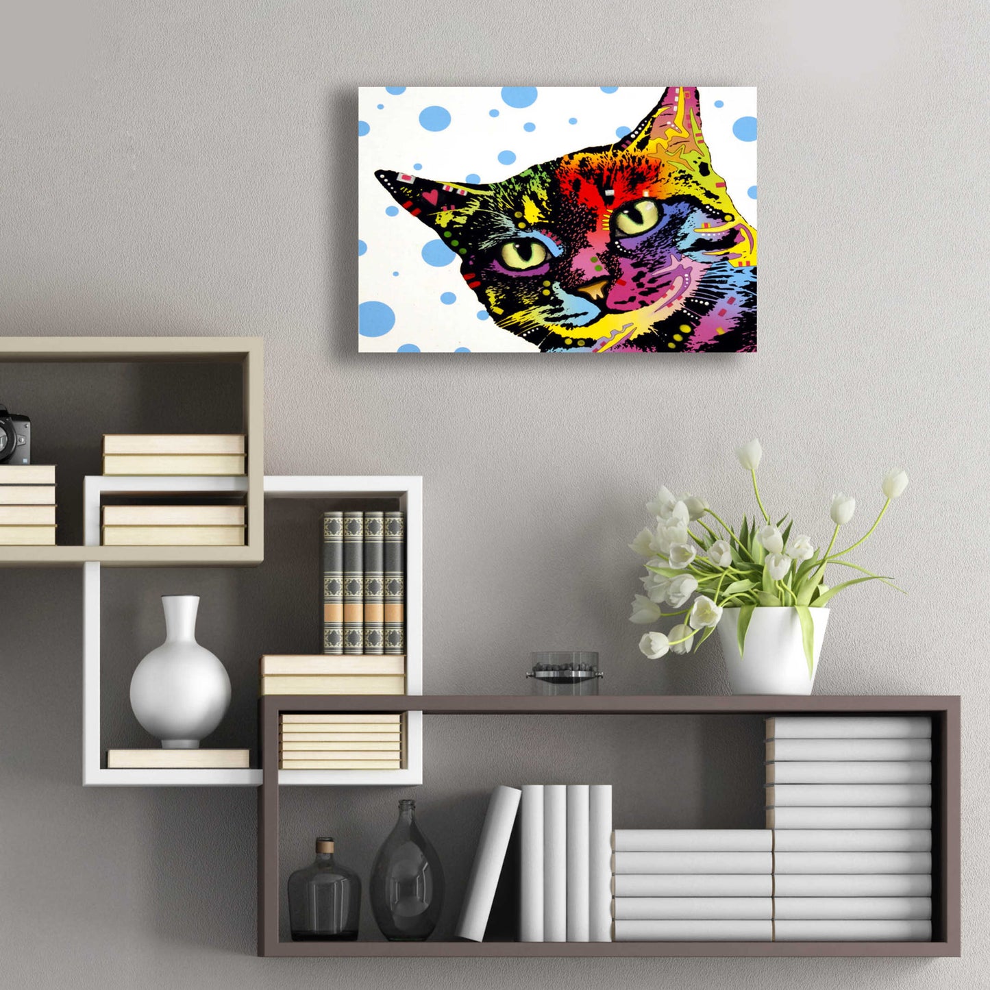 Epic Art 'The Pop Cat' by Dean Russo, Acrylic Glass Wall Art,24x16