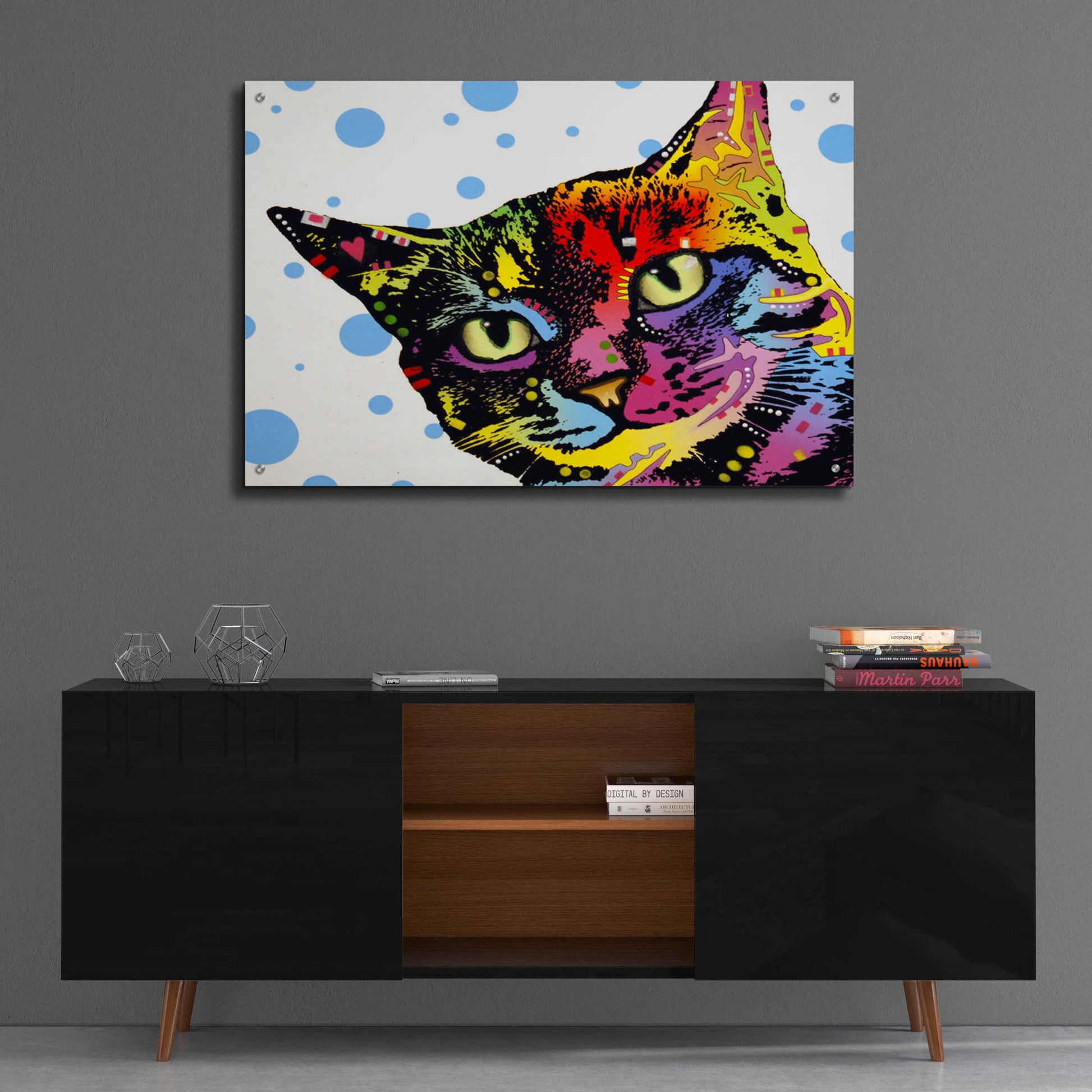 Epic Art 'The Pop Cat' by Dean Russo, Acrylic Glass Wall Art,36x24