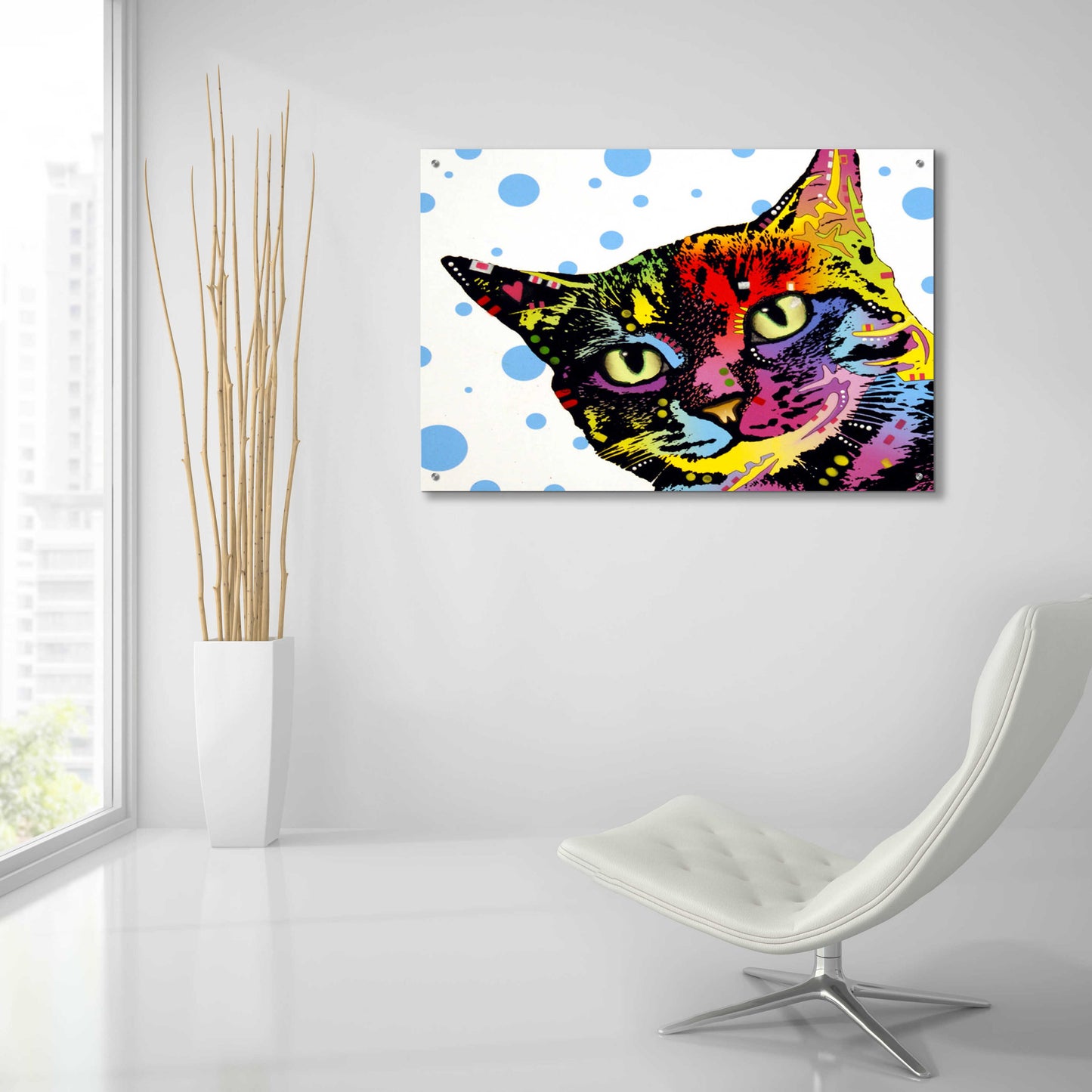 Epic Art 'The Pop Cat' by Dean Russo, Acrylic Glass Wall Art,36x24