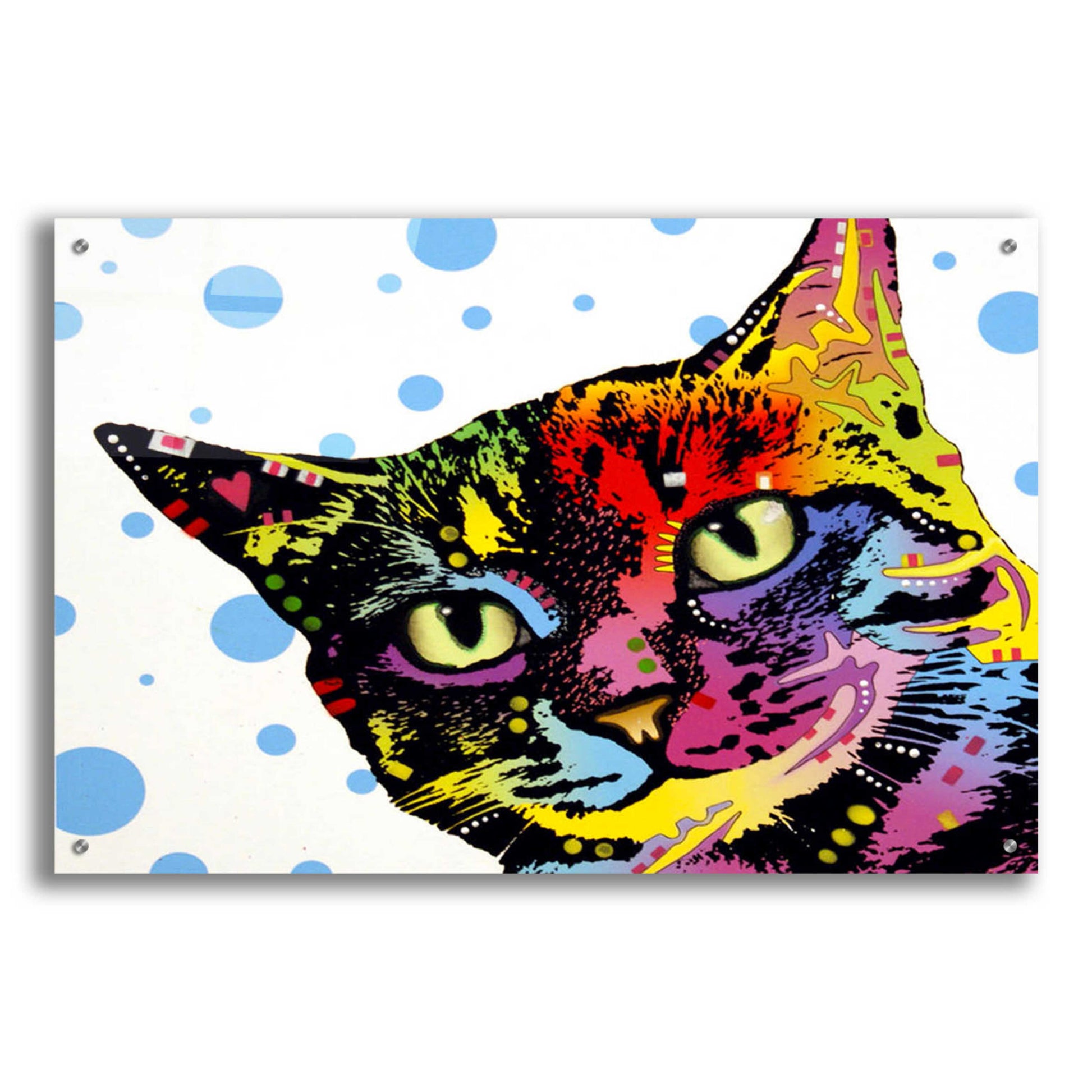 Epic Art 'The Pop Cat' by Dean Russo, Acrylic Glass Wall Art,36x24