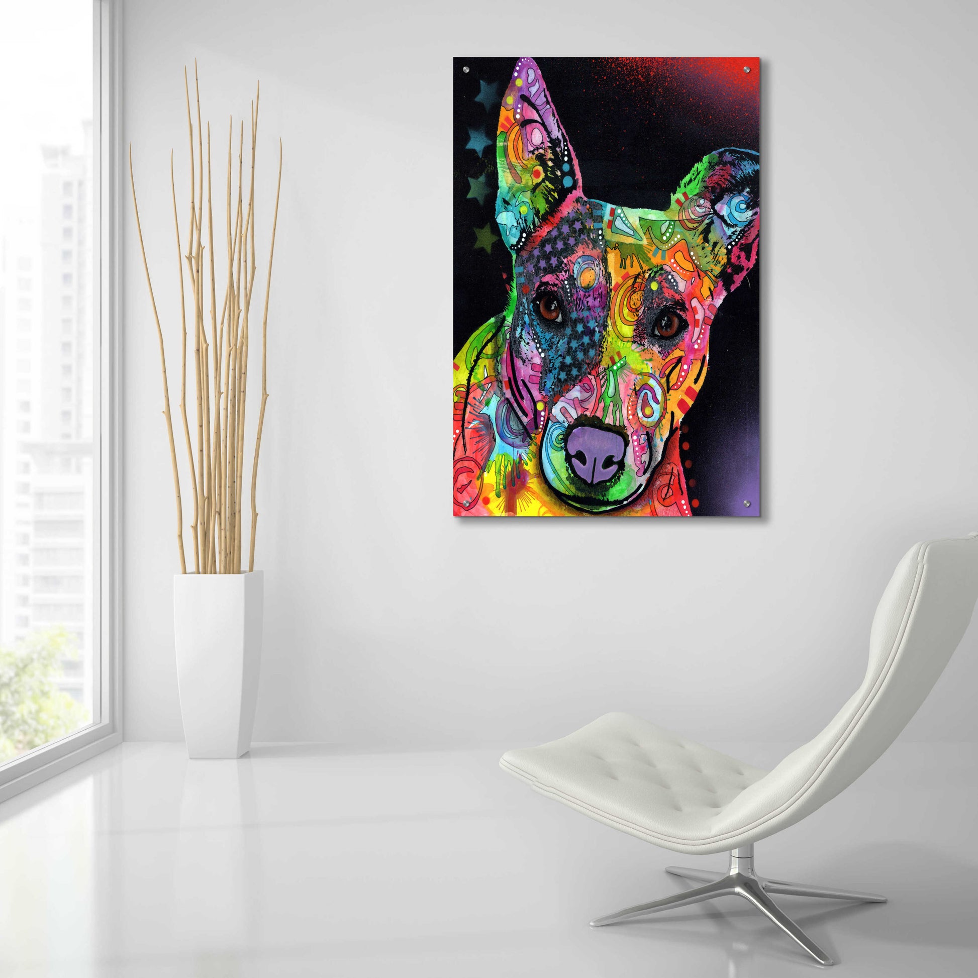 Epic Art 'Roxy' by Dean Russo, Acrylic Glass Wall Art,24x36