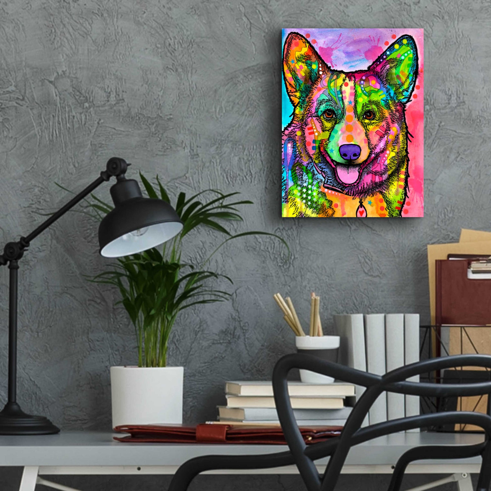 Epic Art 'Corgi Ii' by Dean Russo, Acrylic Glass Wall Art,12x16