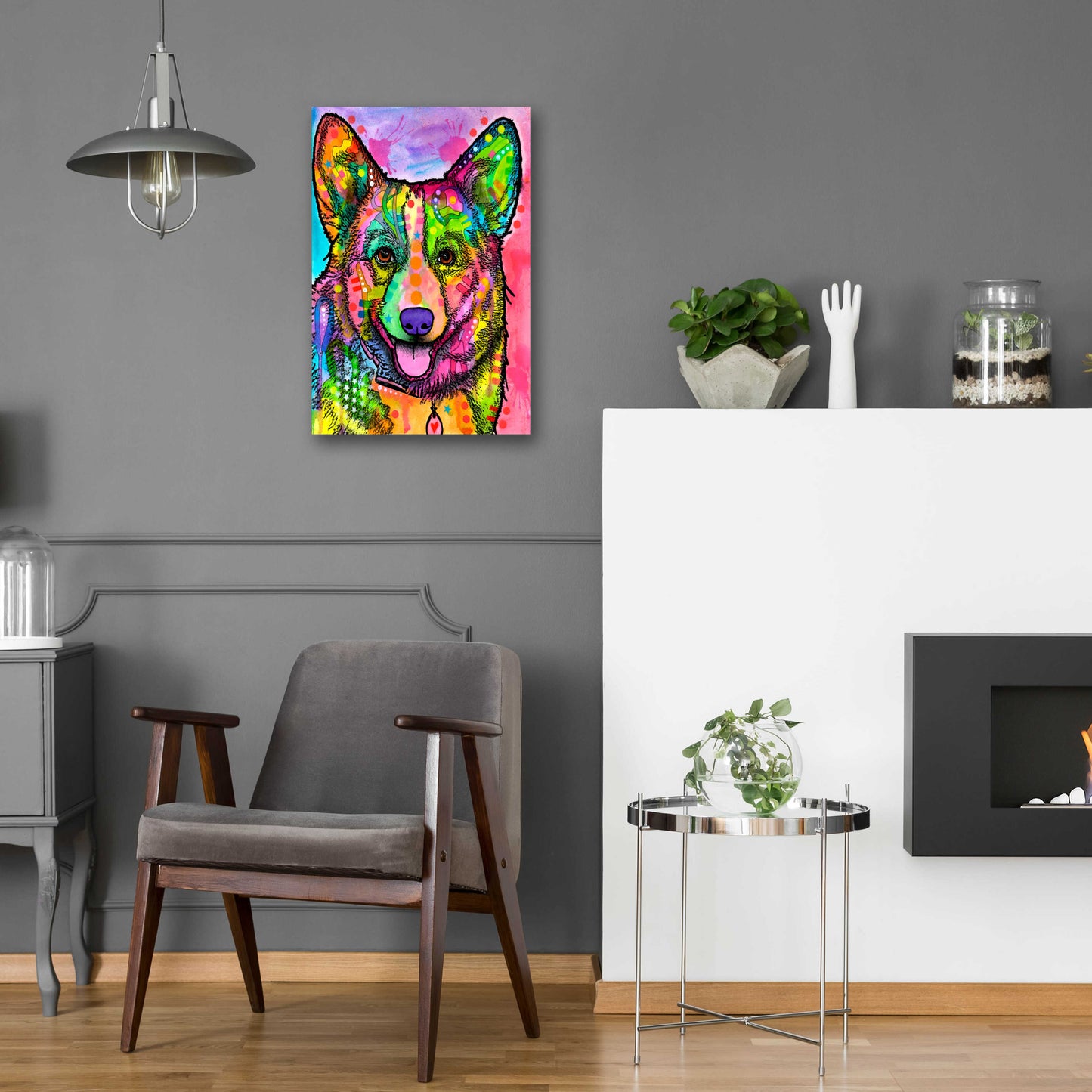 Epic Art 'Corgi Ii' by Dean Russo, Acrylic Glass Wall Art,16x24