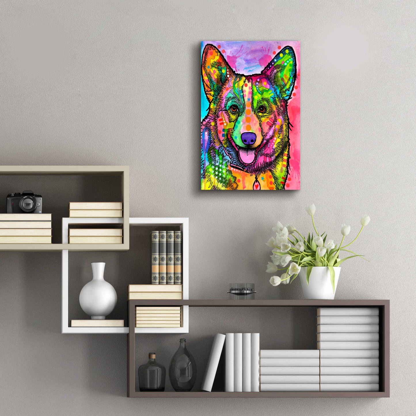 Epic Art 'Corgi Ii' by Dean Russo, Acrylic Glass Wall Art,16x24