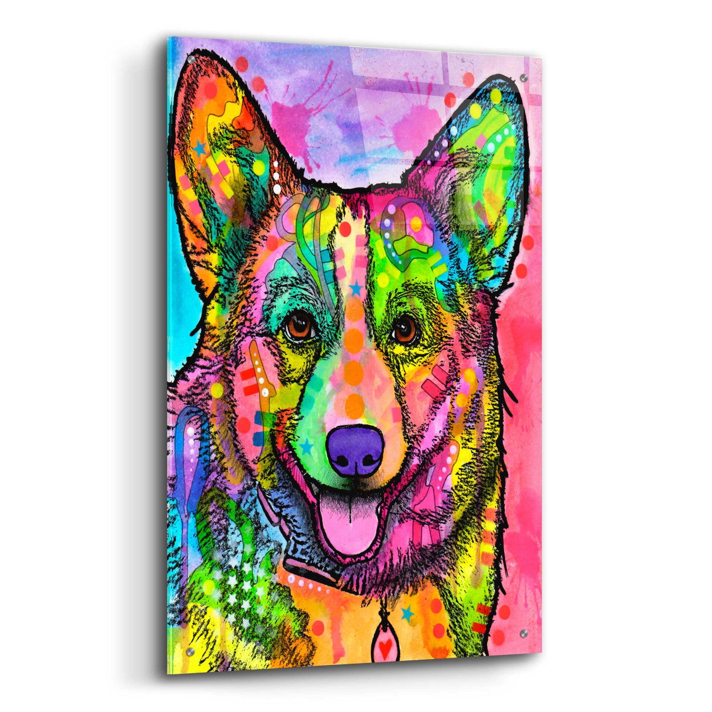 Epic Art 'Corgi Ii' by Dean Russo, Acrylic Glass Wall Art,24x36