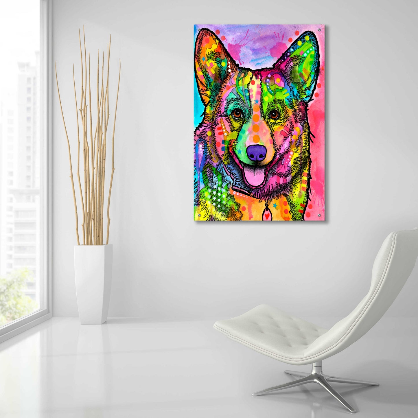 Epic Art 'Corgi Ii' by Dean Russo, Acrylic Glass Wall Art,24x36