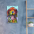 Epic Art 'Dog Is Love' by Dean Russo, Acrylic Glass Wall Art,16x24