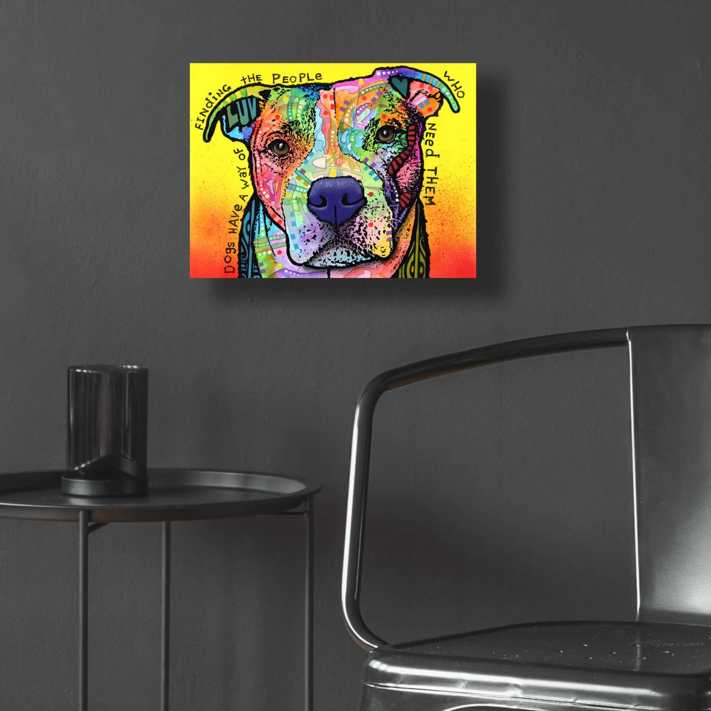 Epic Art 'Dogs Have A Way' by Dean Russo, Acrylic Glass Wall Art,16x12