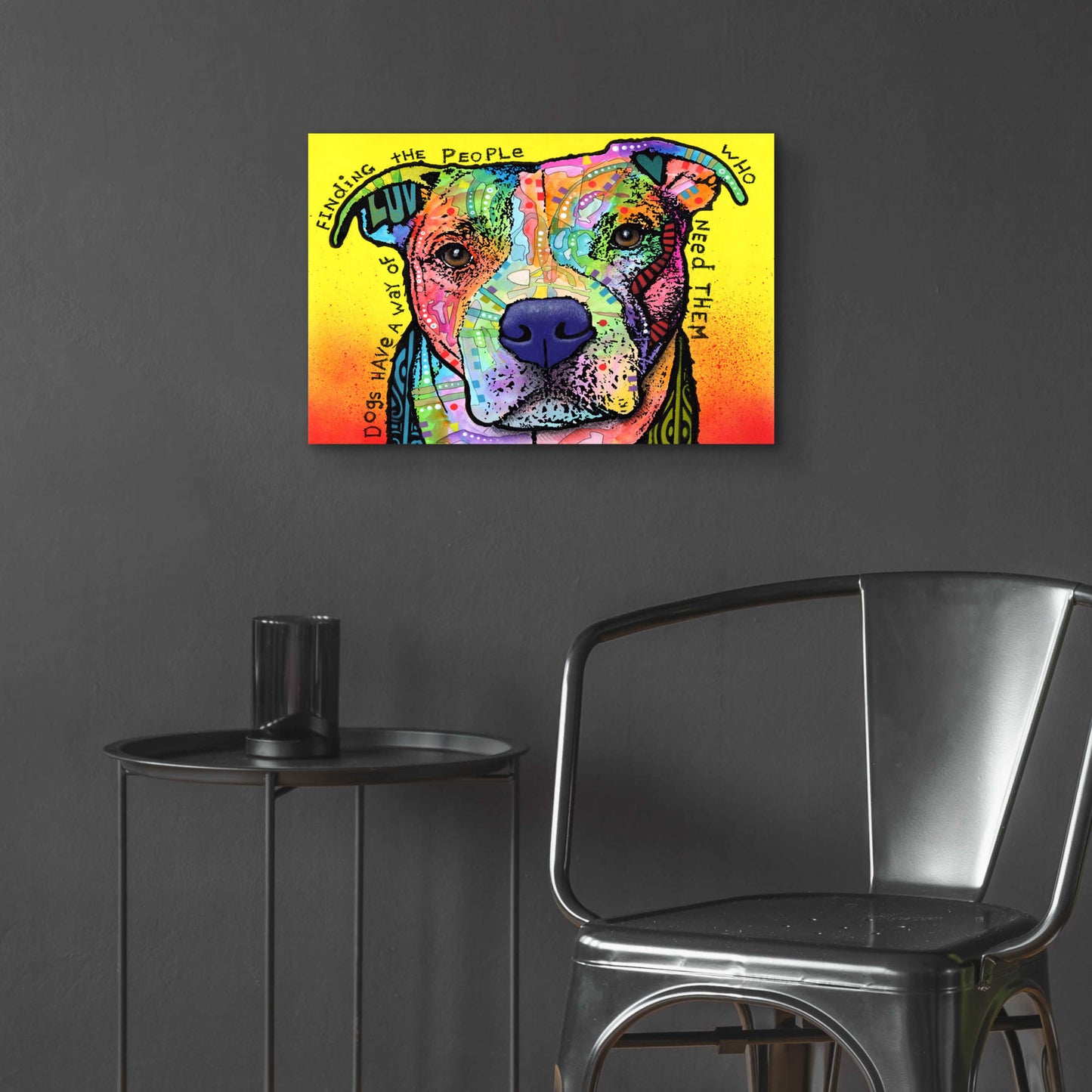 Epic Art 'Dogs Have A Way' by Dean Russo, Acrylic Glass Wall Art,24x16