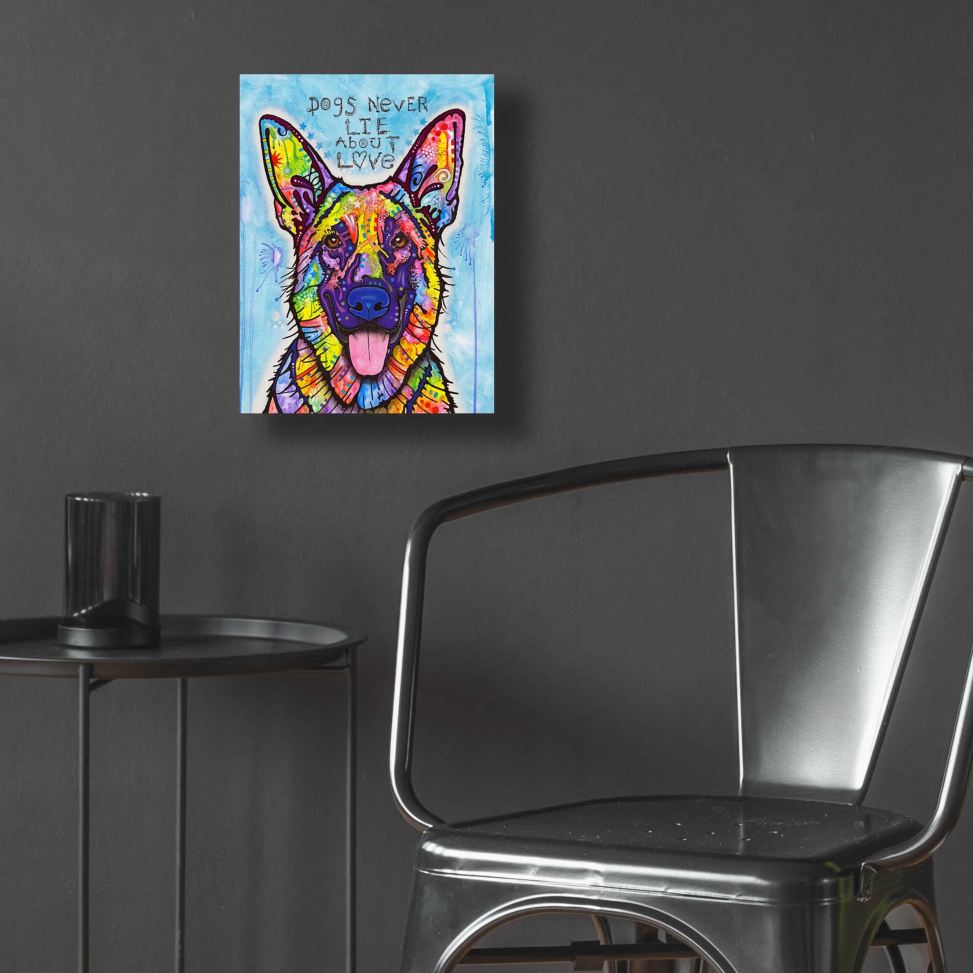 Epic Art 'Dogs Never Lie' by Dean Russo, Acrylic Glass Wall Art,12x16