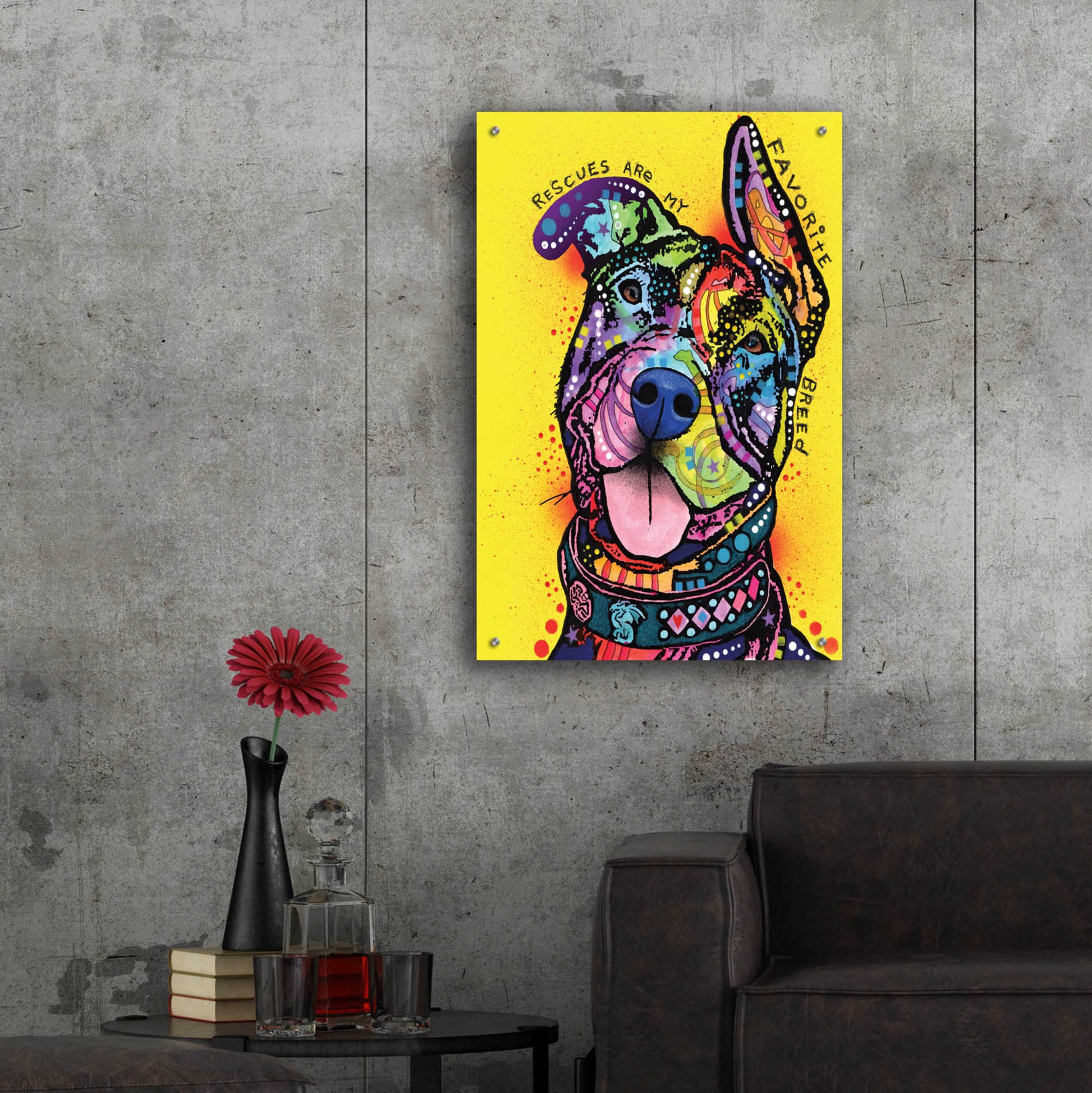 Epic Art 'My Favorite Breed' by Dean Russo, Acrylic Glass Wall Art,24x36