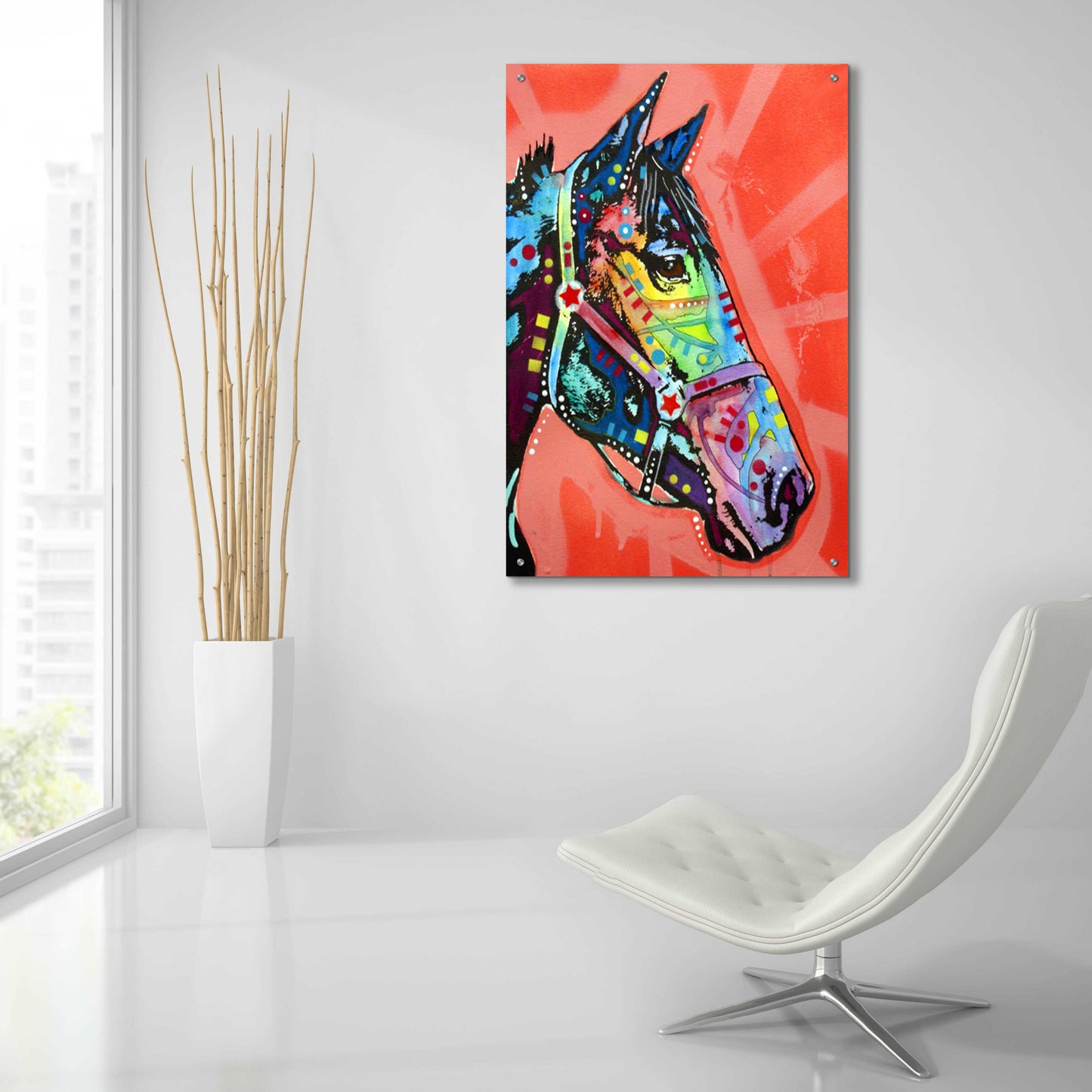 Epic Art 'Wc Horse 3' by Dean Russo, Acrylic Glass Wall Art,24x36