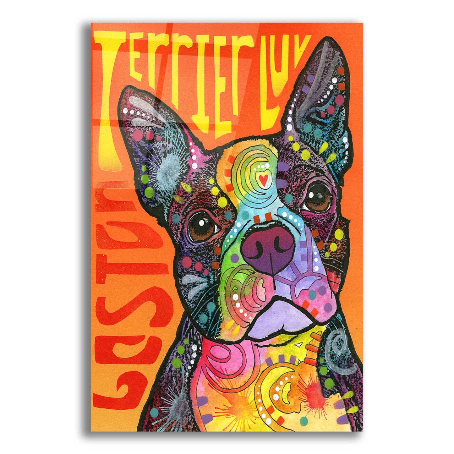 Epic Art 'Boston Luv' by Dean Russo, Acrylic Glass Wall Art,12x16