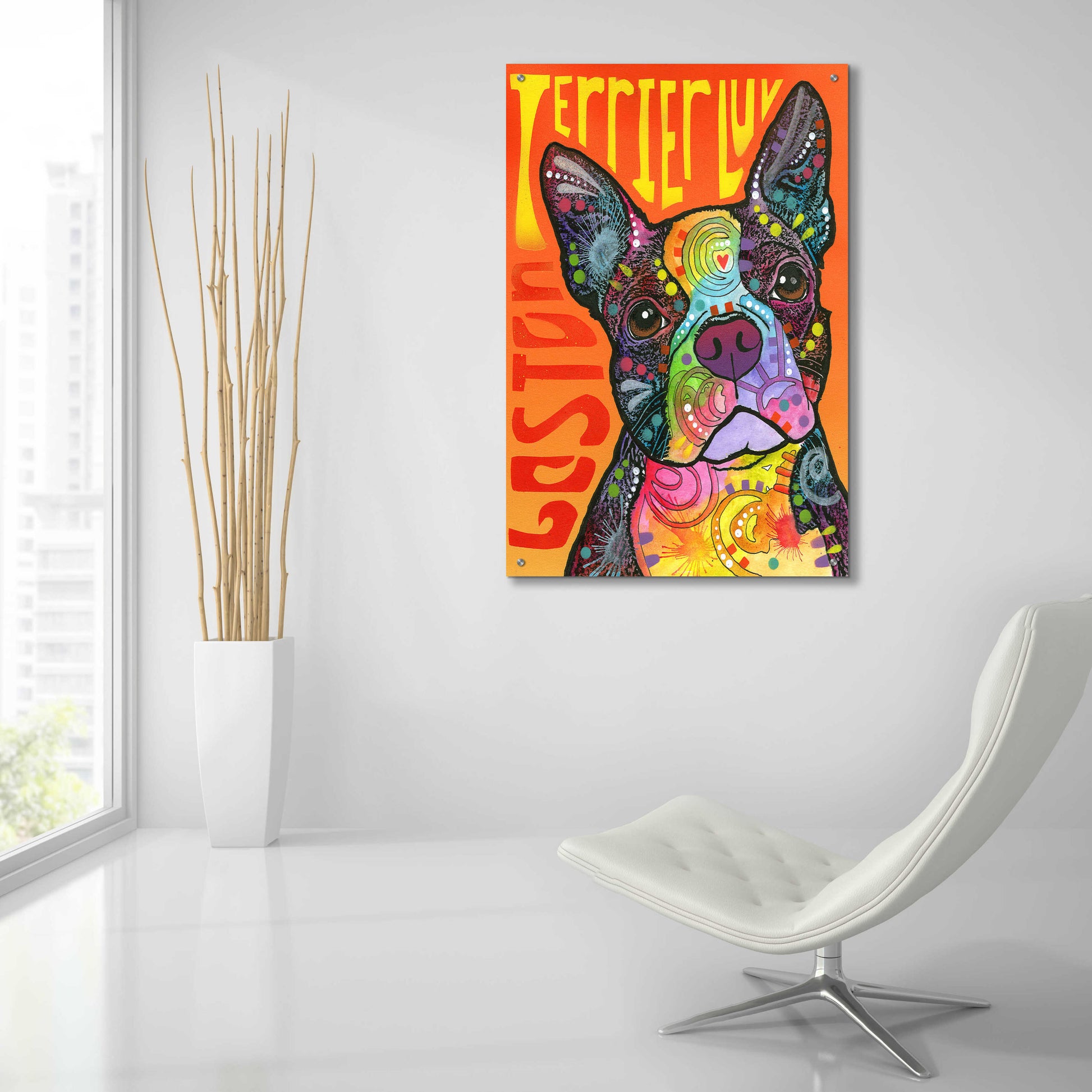 Epic Art 'Boston Luv' by Dean Russo, Acrylic Glass Wall Art,24x36