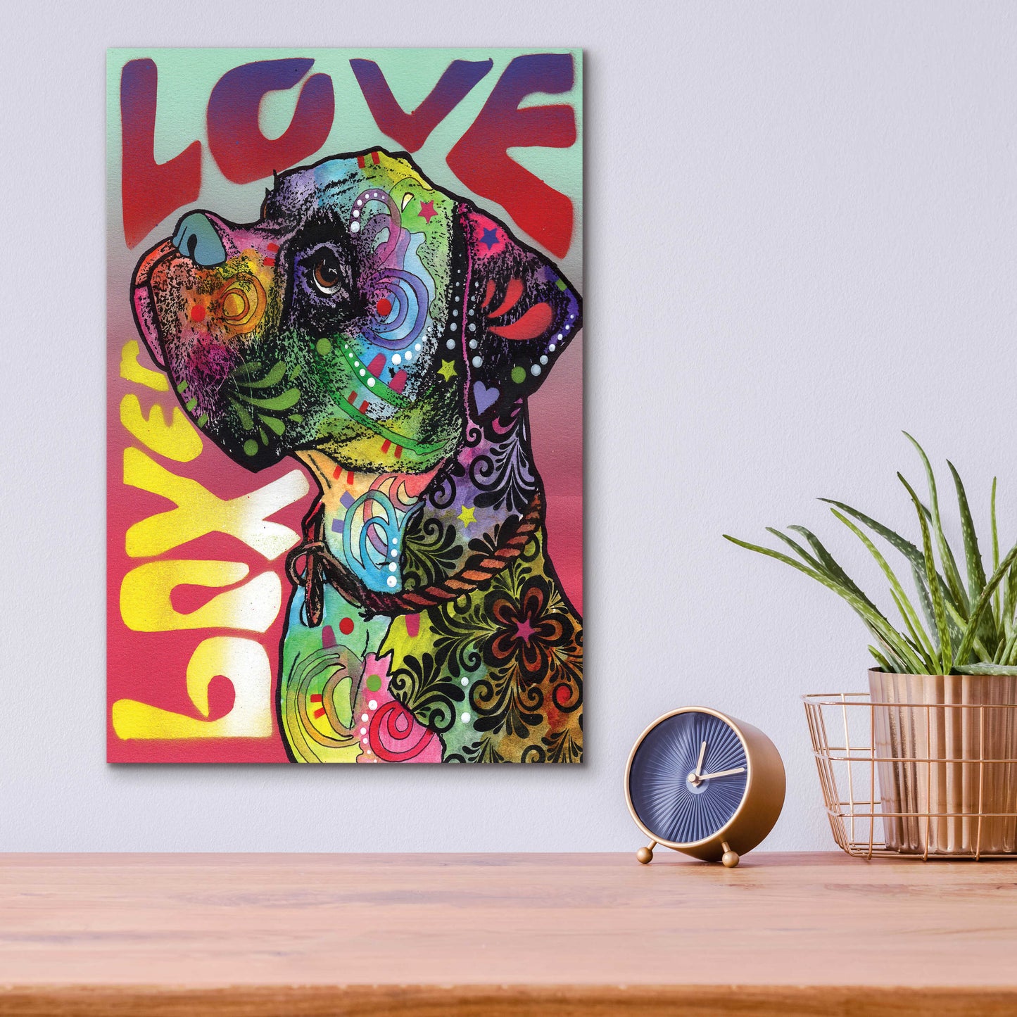 Epic Art 'Boxer Luv' by Dean Russo, Acrylic Glass Wall Art,12x16