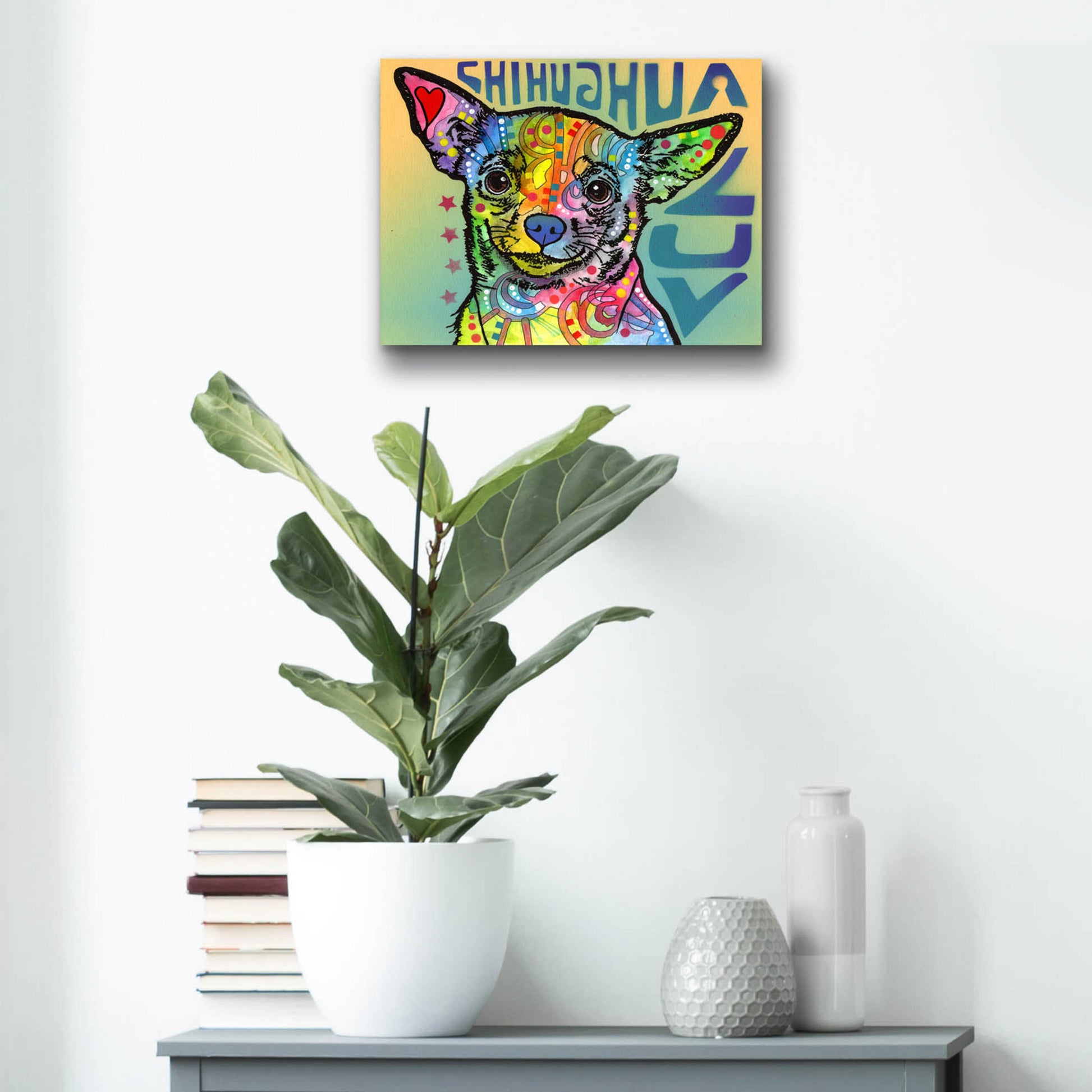 Epic Art 'Chihuahua Luv' by Dean Russo, Acrylic Glass Wall Art,16x12