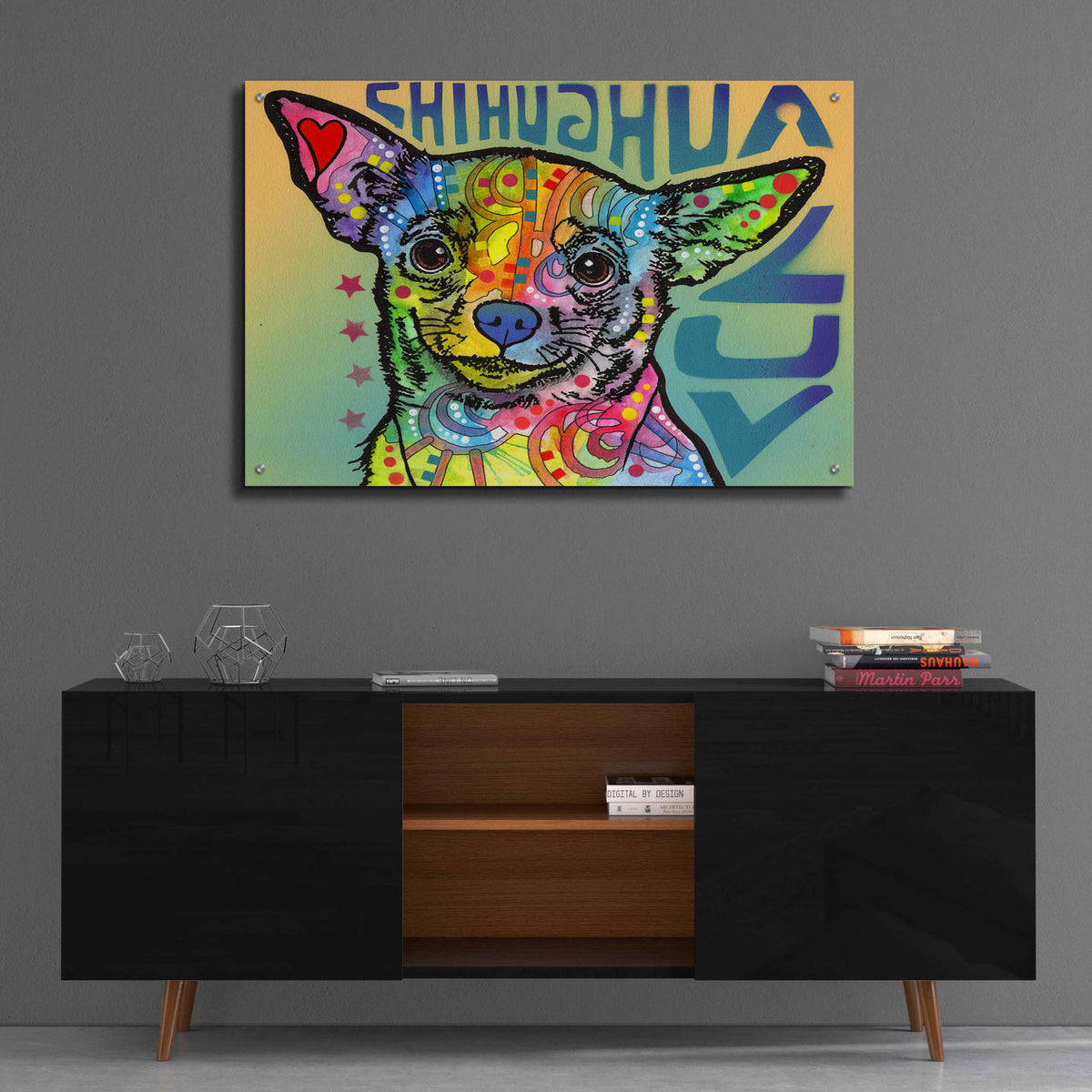 Epic Art 'Chihuahua Luv' by Dean Russo, Acrylic Glass Wall Art,36x24