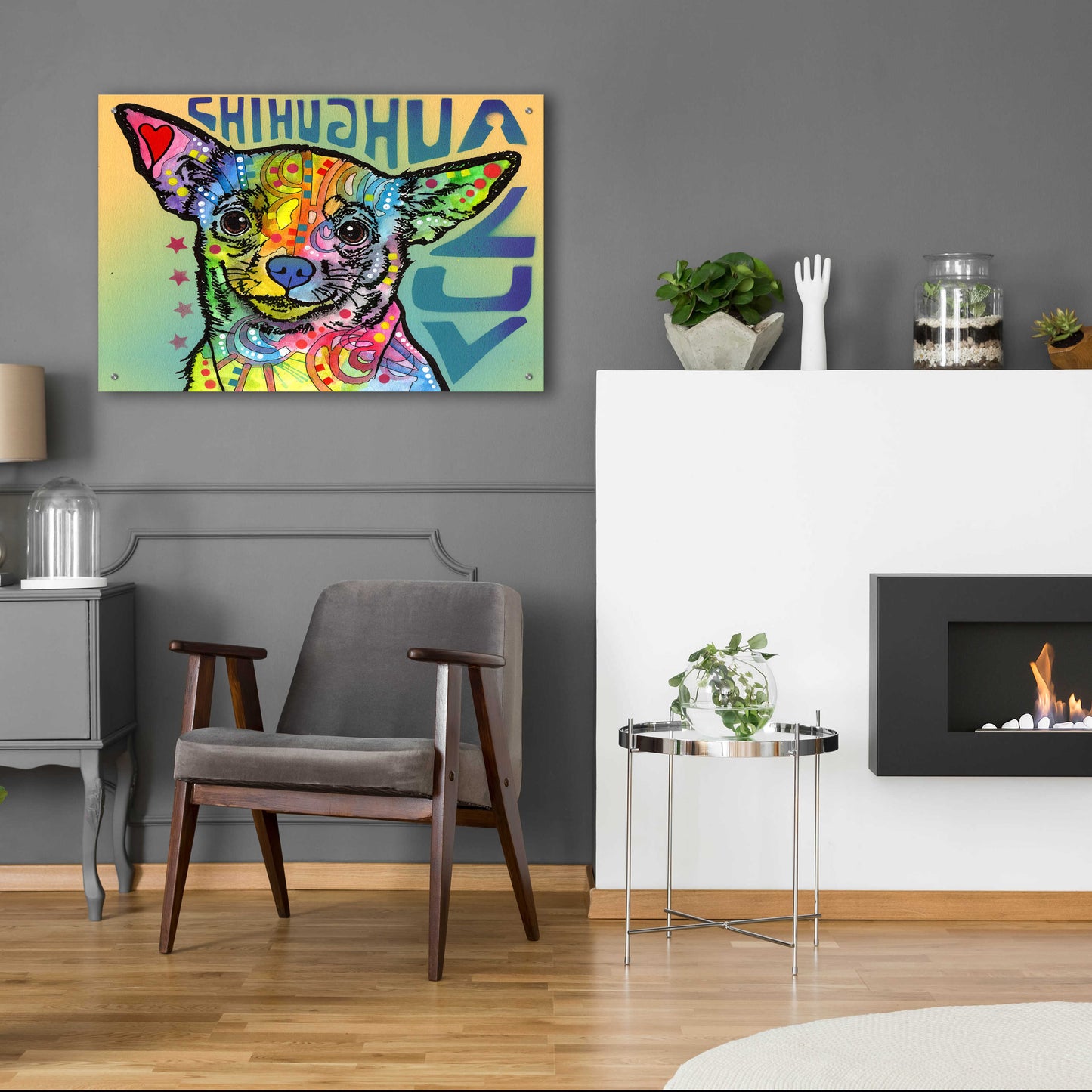 Epic Art 'Chihuahua Luv' by Dean Russo, Acrylic Glass Wall Art,36x24