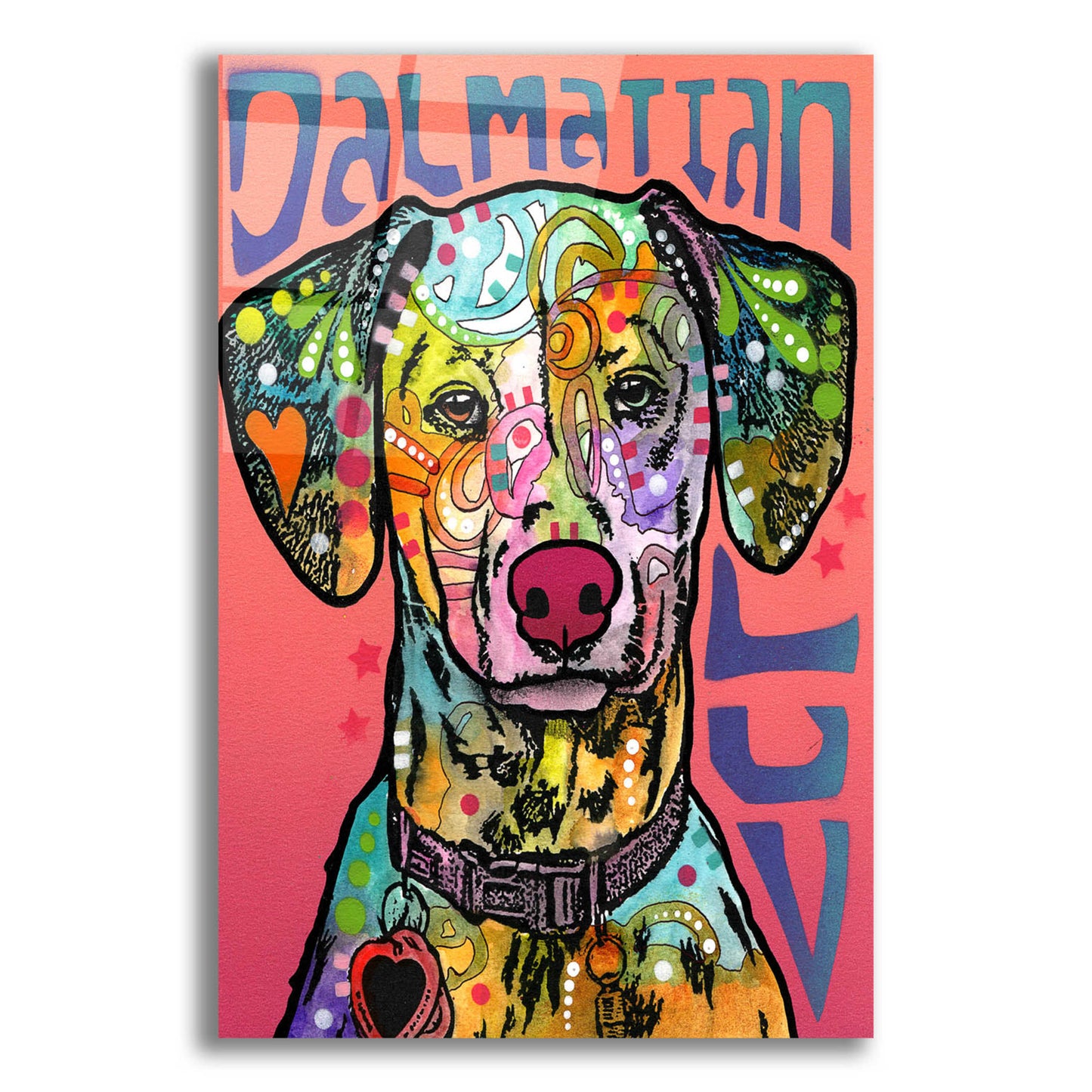 Epic Art 'Dalmatian Luv' by Dean Russo, Acrylic Glass Wall Art,12x16