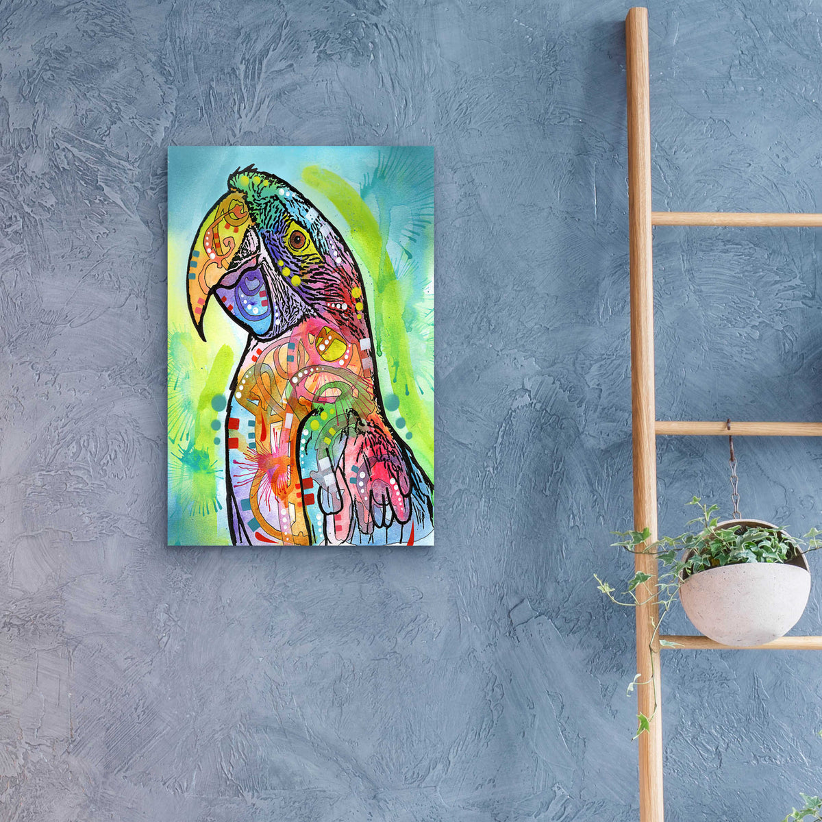Epic Art 'Macaw' by Dean Russo, Acrylic Glass Wall Art,16x24