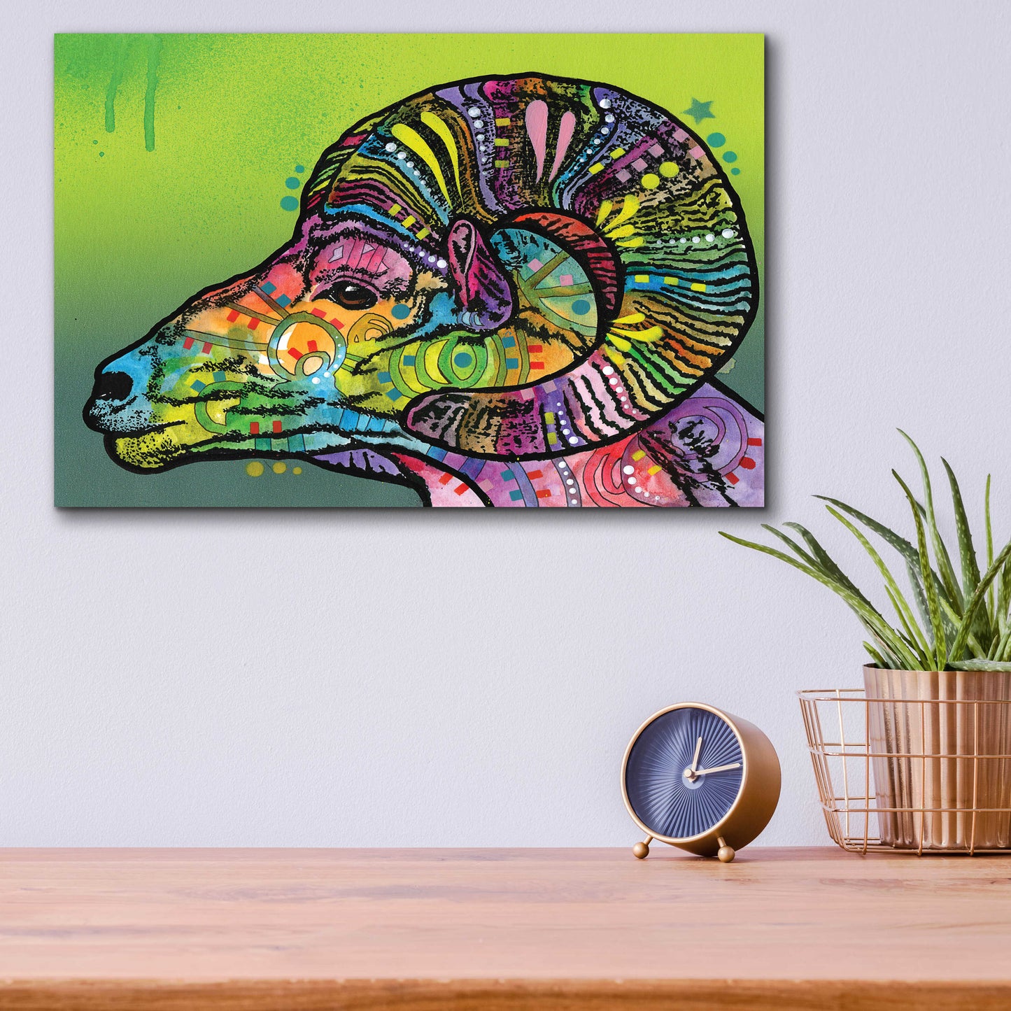 Epic Art 'Ram' by Dean Russo, Acrylic Glass Wall Art,16x12