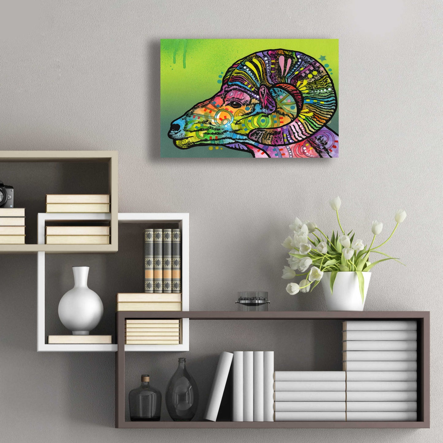 Epic Art 'Ram' by Dean Russo, Acrylic Glass Wall Art,24x16