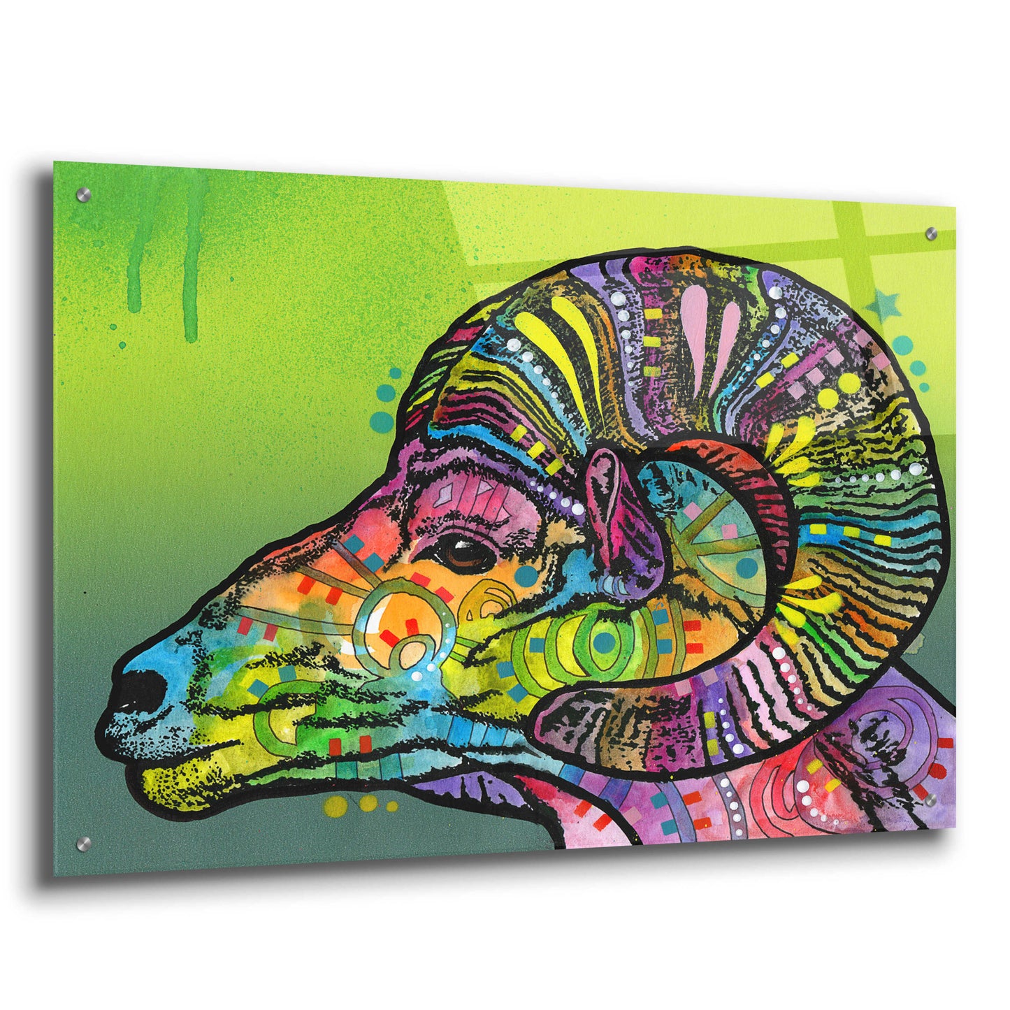 Epic Art 'Ram' by Dean Russo, Acrylic Glass Wall Art,36x24