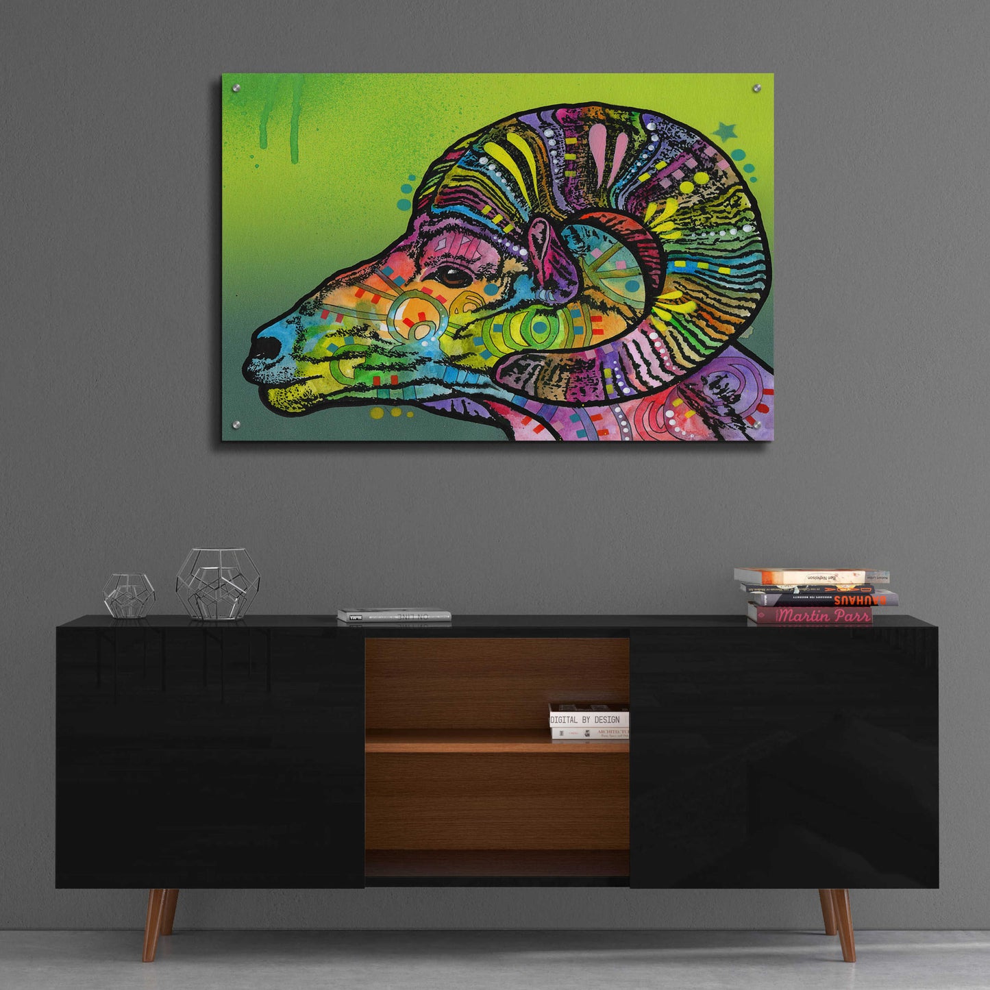 Epic Art 'Ram' by Dean Russo, Acrylic Glass Wall Art,36x24