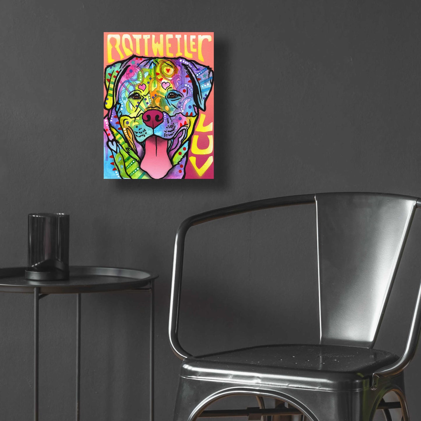 Epic Art 'Rottweiler Luv' by Dean Russo, Acrylic Glass Wall Art,12x16