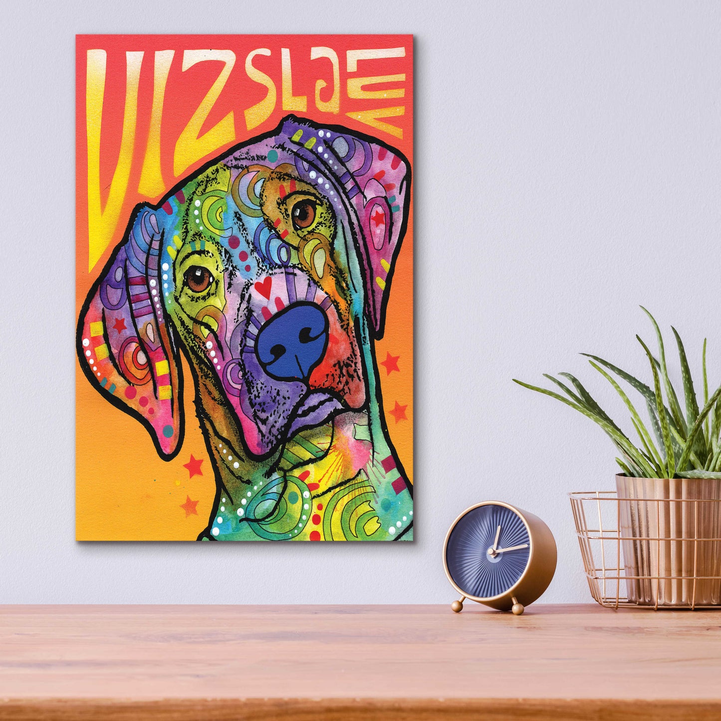 Epic Art 'Vizsla Luv' by Dean Russo, Acrylic Glass Wall Art,12x16