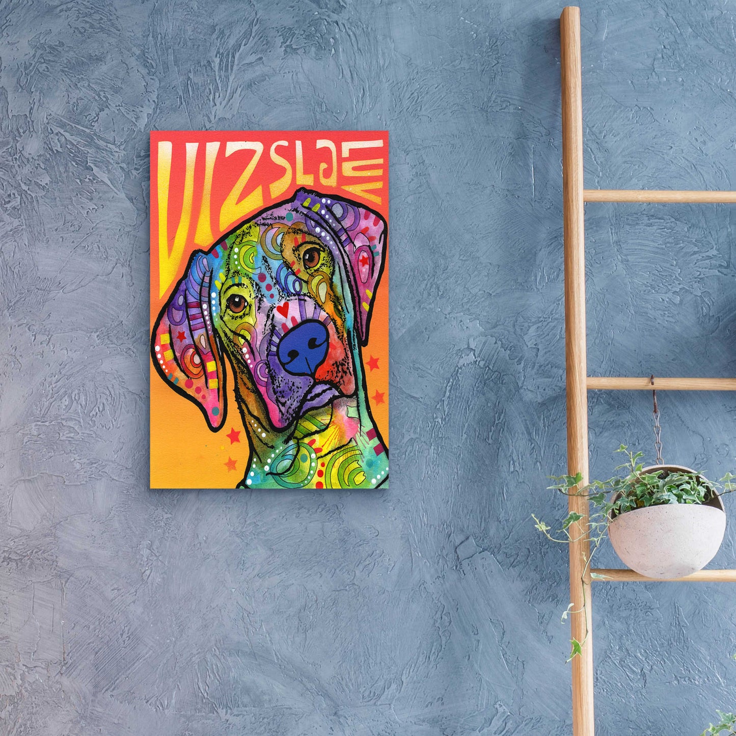 Epic Art 'Vizsla Luv' by Dean Russo, Acrylic Glass Wall Art,16x24