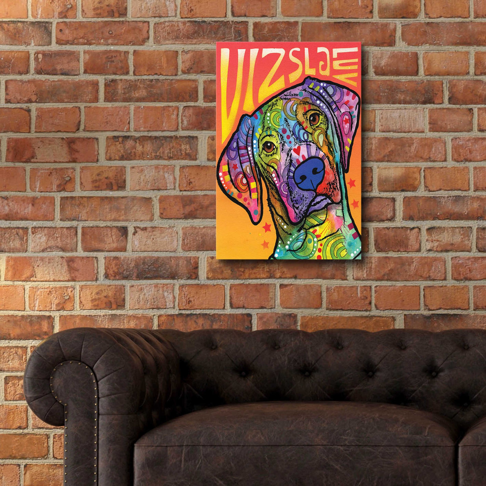 Epic Art 'Vizsla Luv' by Dean Russo, Acrylic Glass Wall Art,16x24