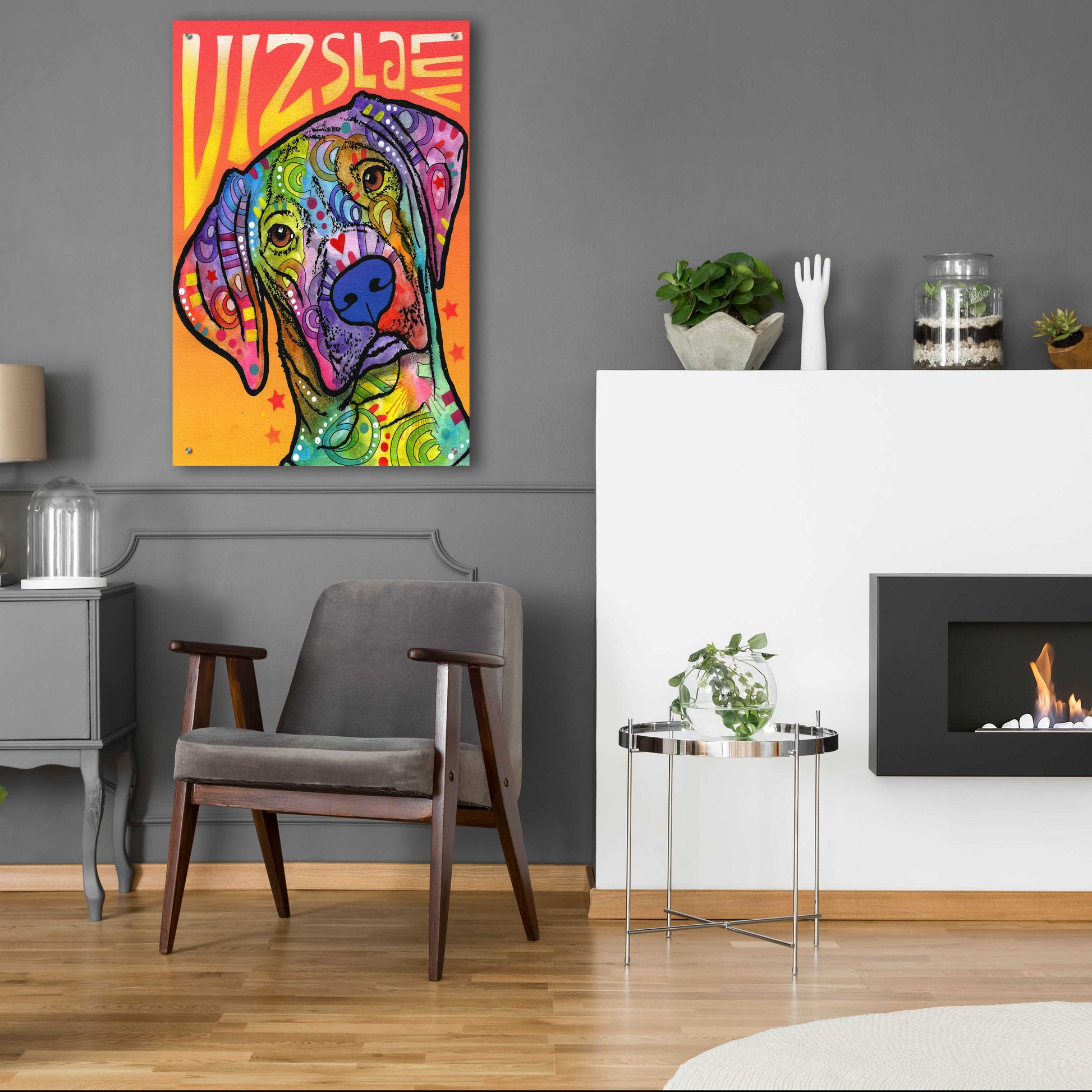 Epic Art 'Vizsla Luv' by Dean Russo, Acrylic Glass Wall Art,24x36