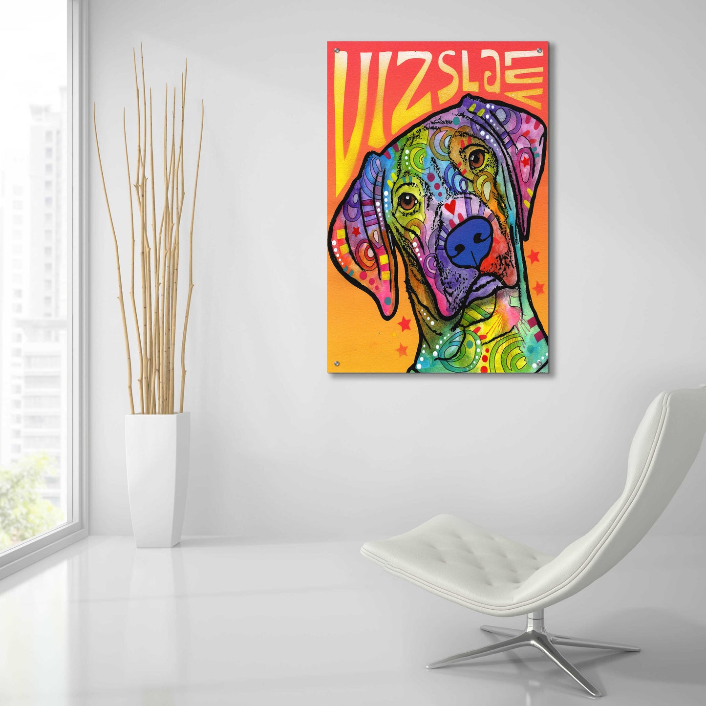 Epic Art 'Vizsla Luv' by Dean Russo, Acrylic Glass Wall Art,24x36