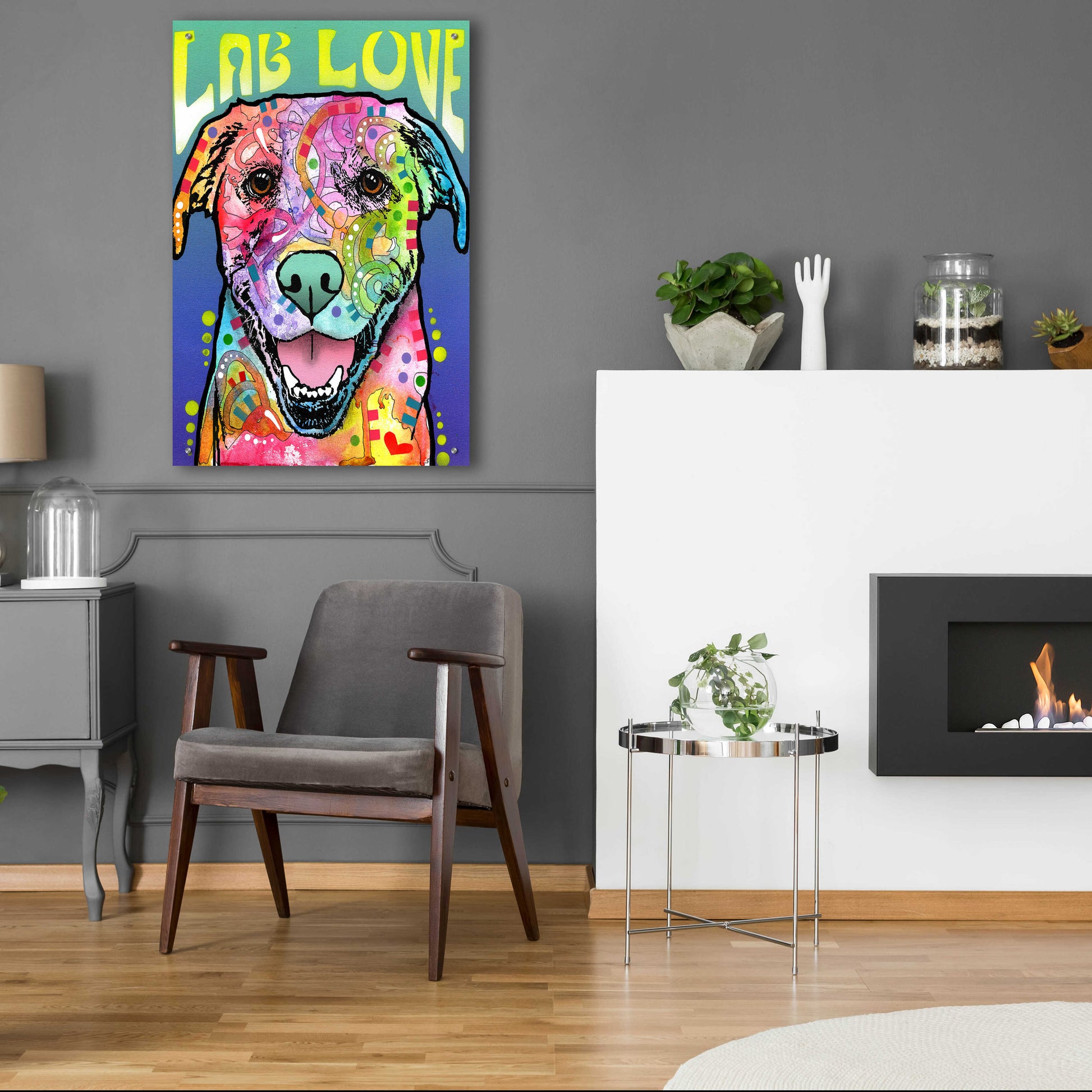 Epic Art 'Lab Love' by Dean Russo, Acrylic Glass Wall Art,24x36