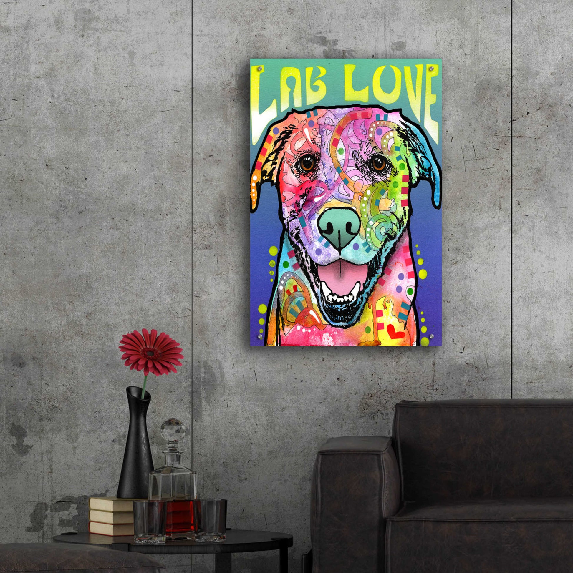 Epic Art 'Lab Love' by Dean Russo, Acrylic Glass Wall Art,24x36