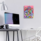 Epic Art 'Love Cat 5' by Dean Russo, Acrylic Glass Wall Art,12x16