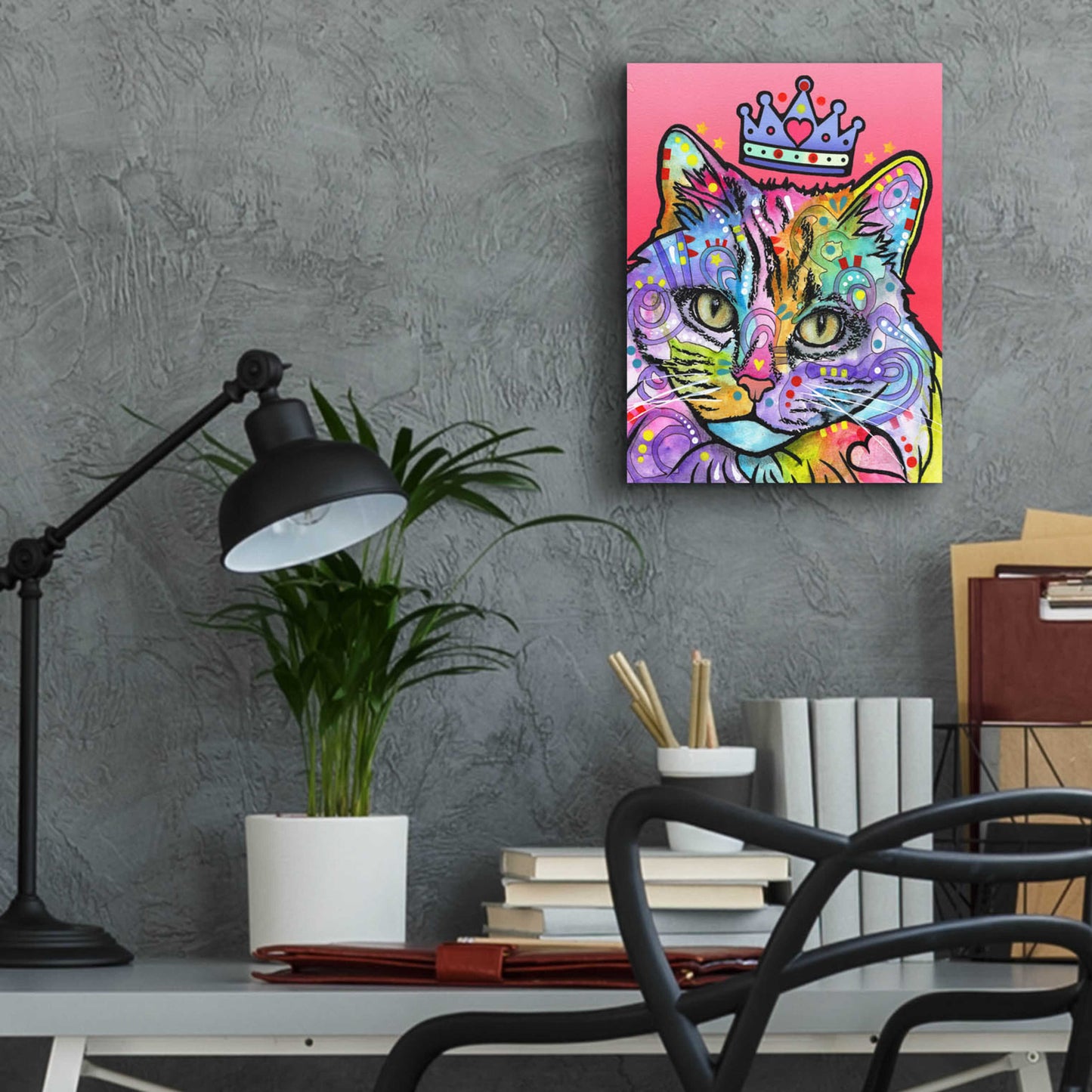Epic Art 'Love Cat 5' by Dean Russo, Acrylic Glass Wall Art,12x16