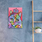 Epic Art 'Love Cat 5' by Dean Russo, Acrylic Glass Wall Art,16x24